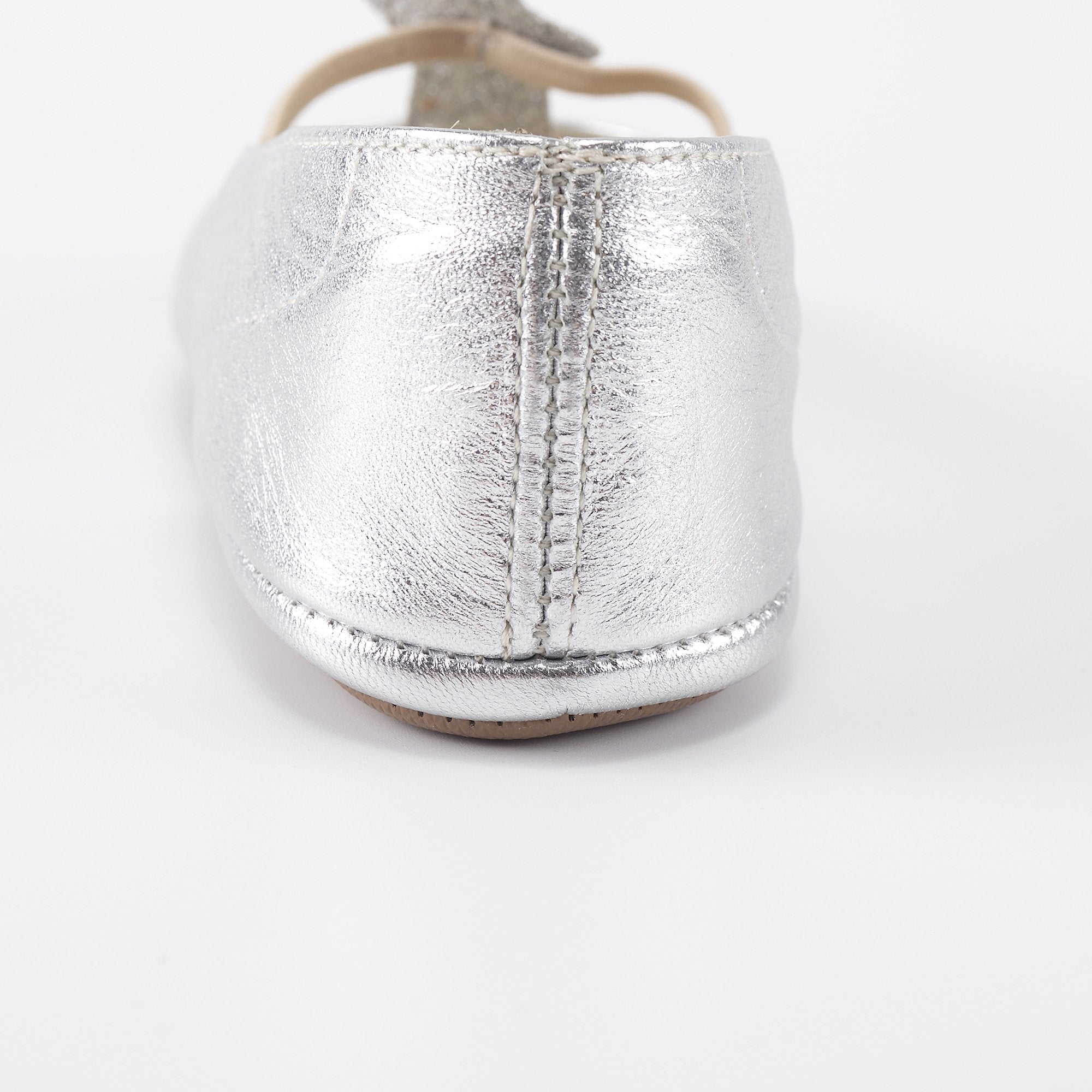 Girls Sliver Leather Shoes
