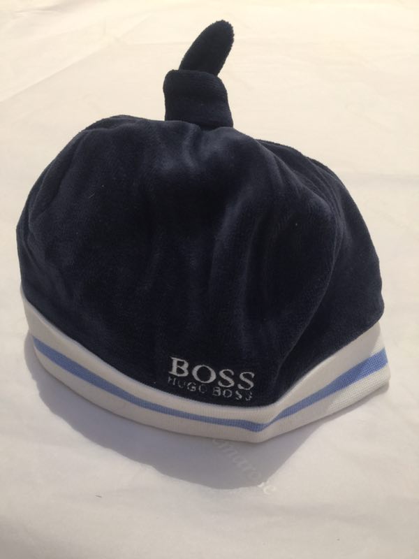 Baby Boys Dark Blue Cotton Hat