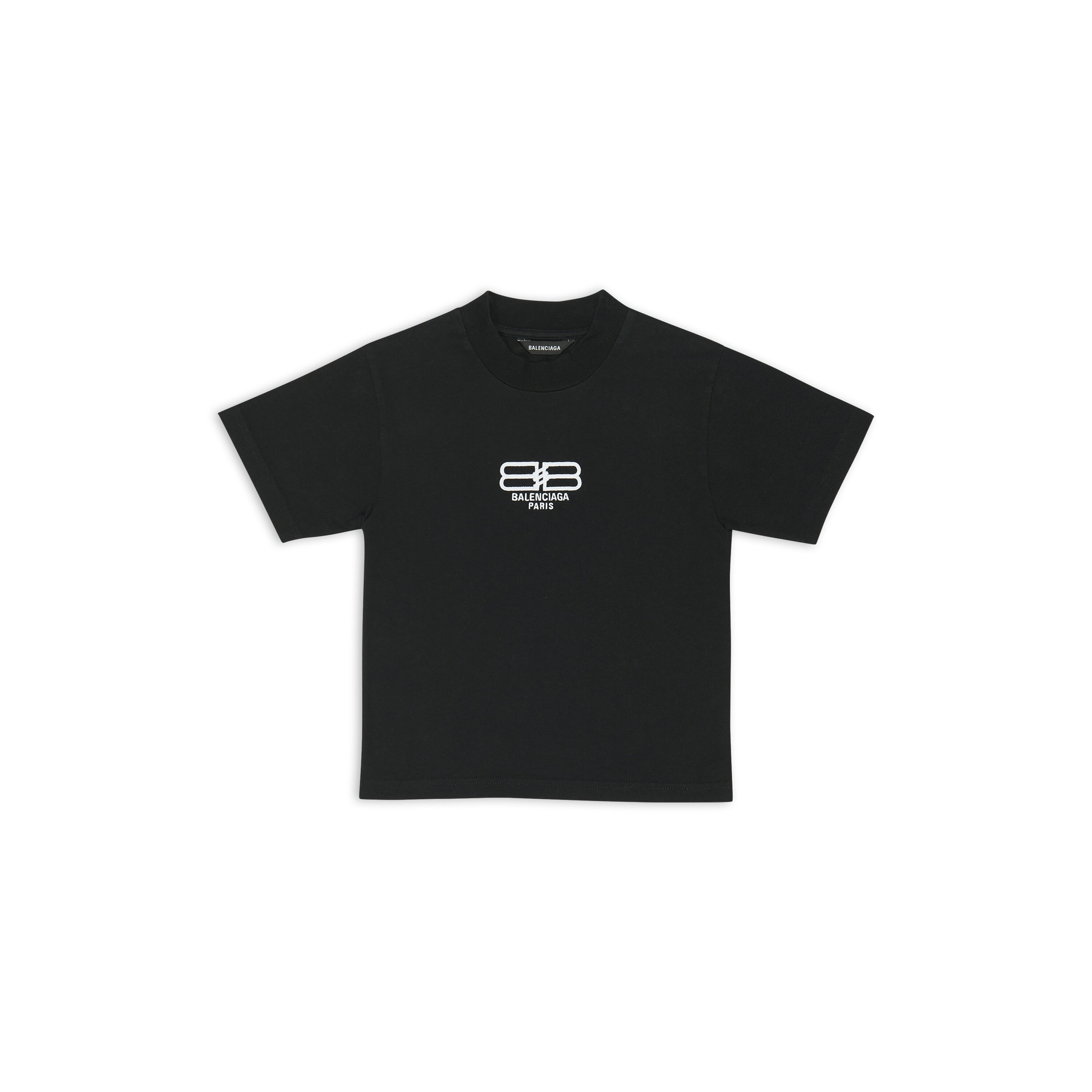 Boys & Girls Black Logo Cotton T-Shirt