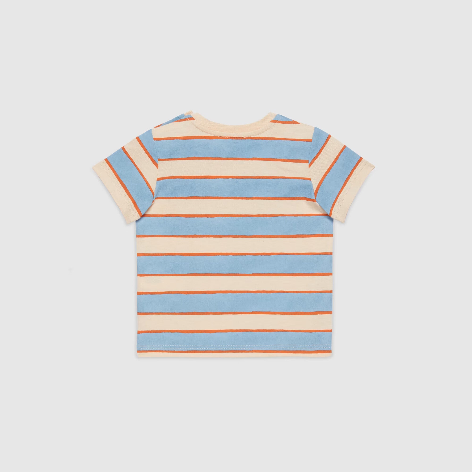 Baby Boys Blue Stripes Cotton T-Shirt