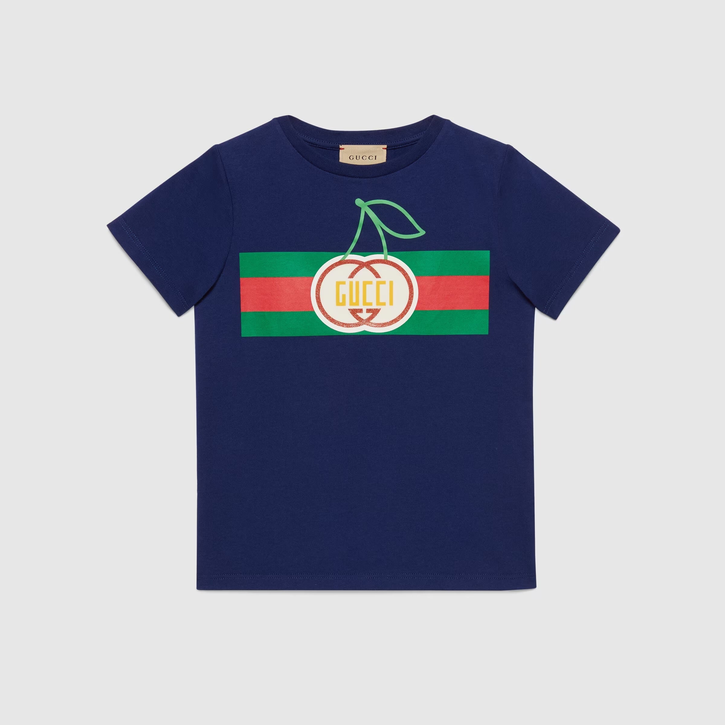 Boys & Girls Blue Logo Cotton T-Shirt