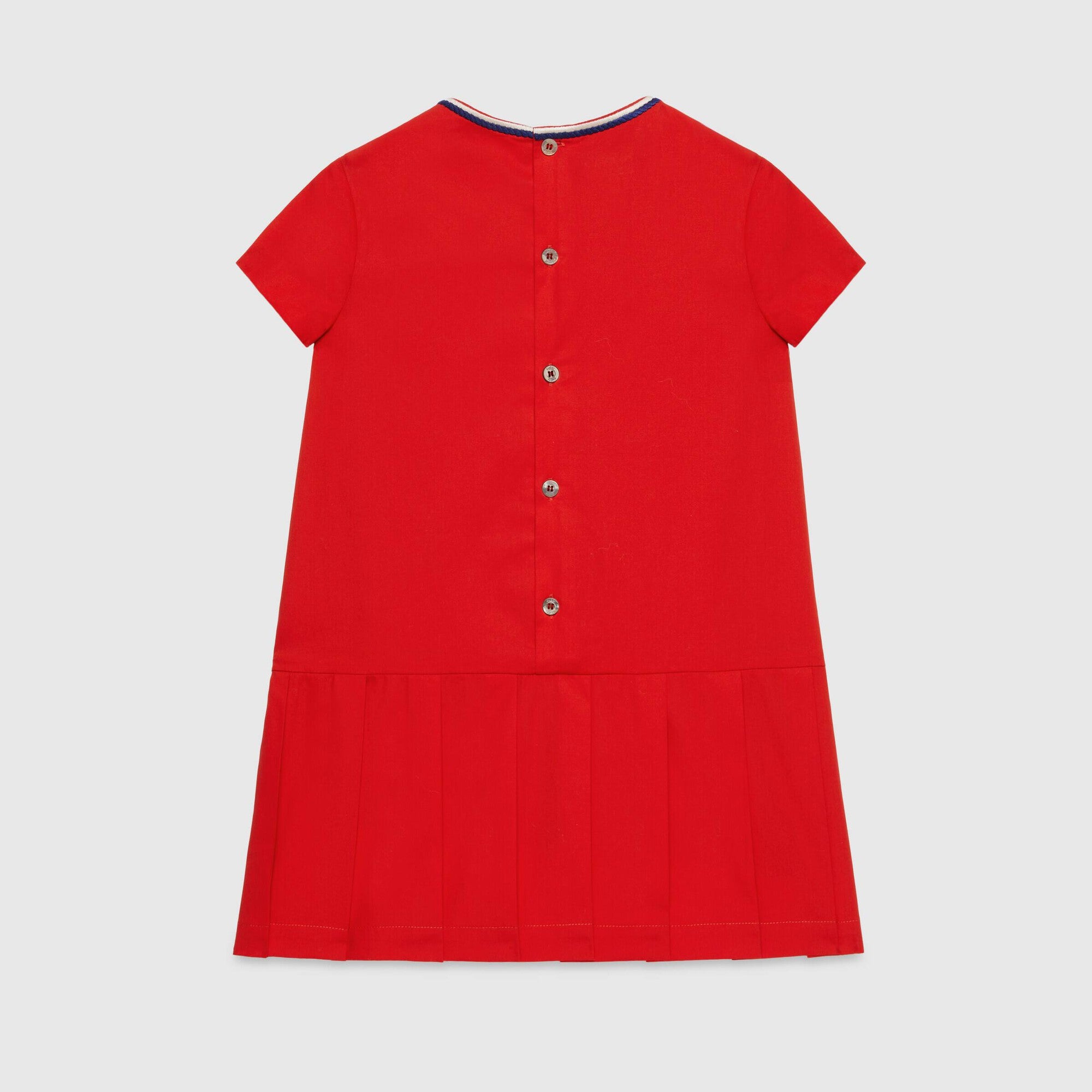 Girls Red Logo Cotton Dress