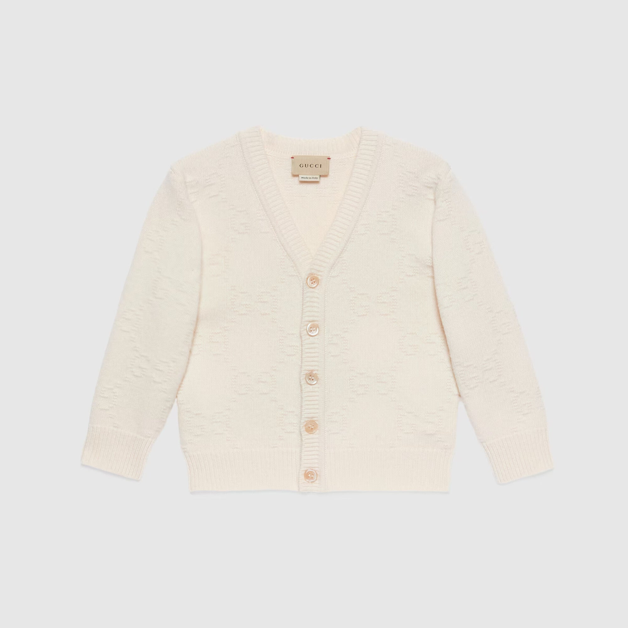 Boys & Girls White Wool Cardigan