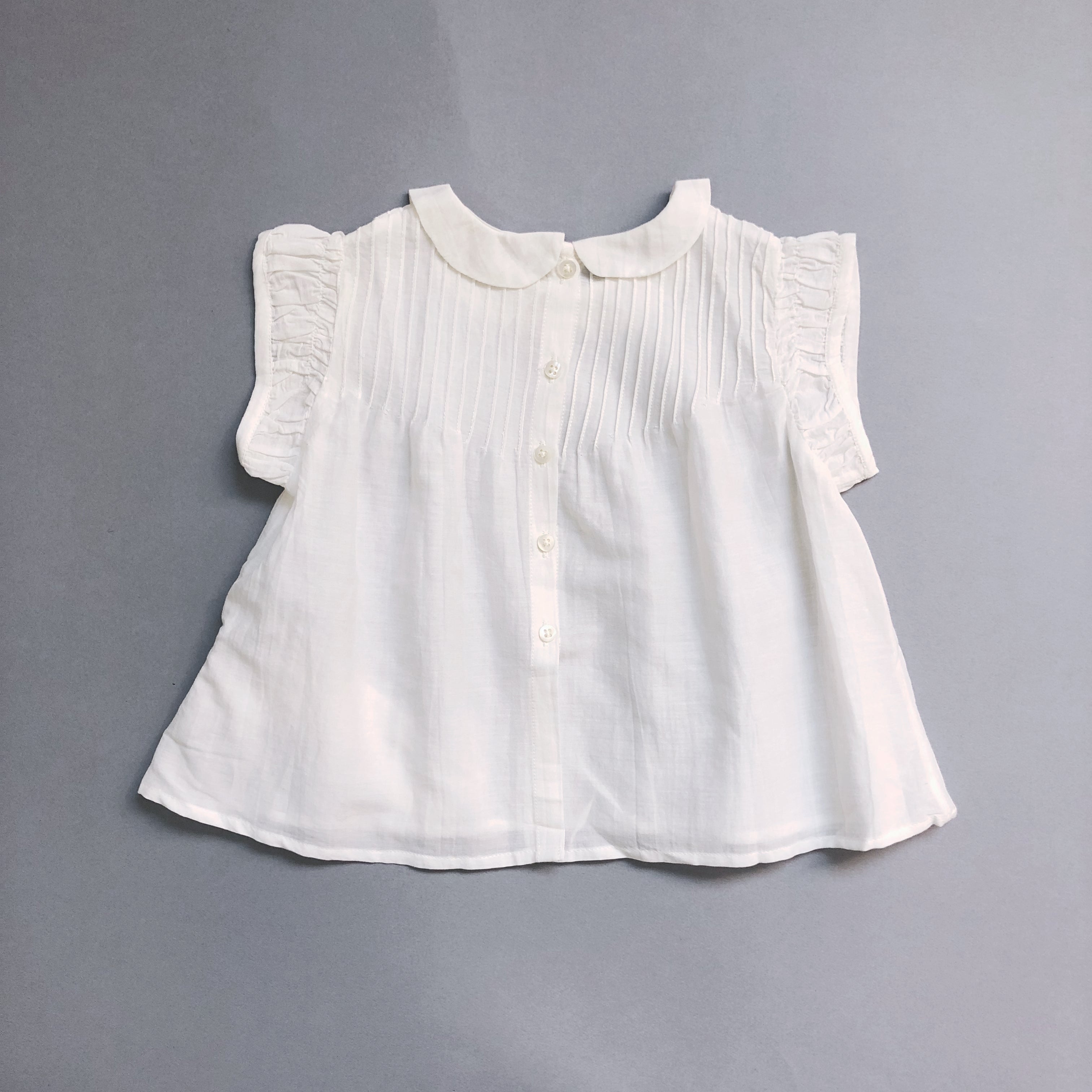 Baby Girls White Embroidered Cotton Top
