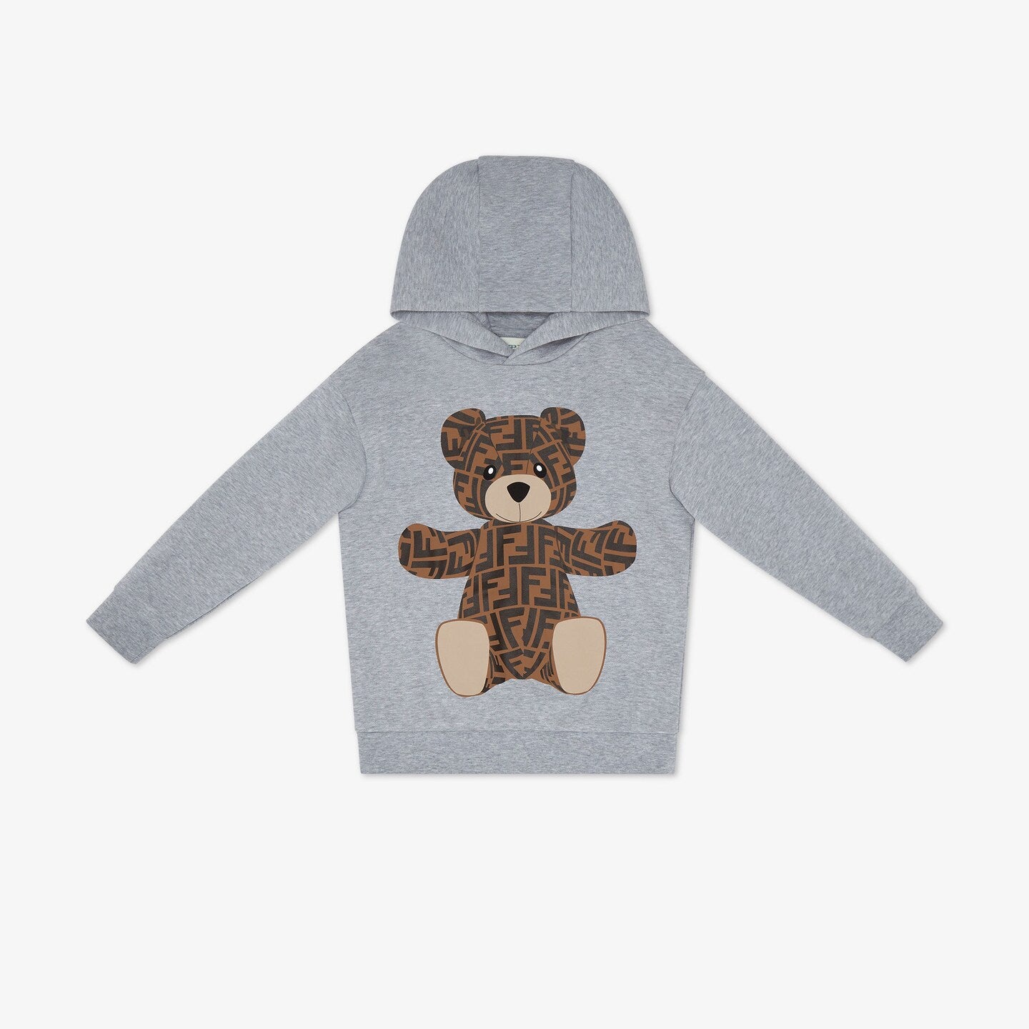 Boys & Girls Grey Bear Printed Cotton Sweatshirt