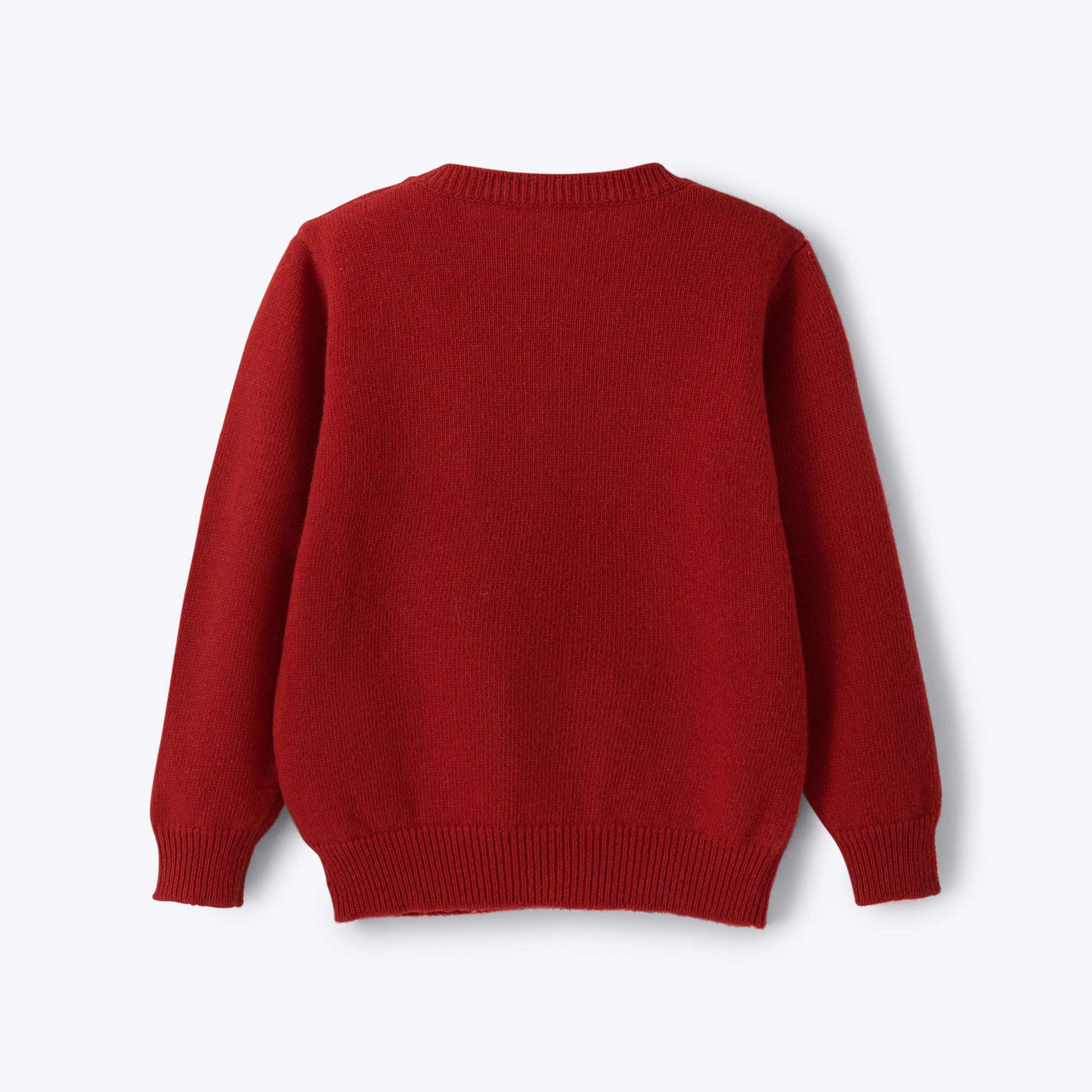 Boys & Girls Red Reindeer Wool Sweater