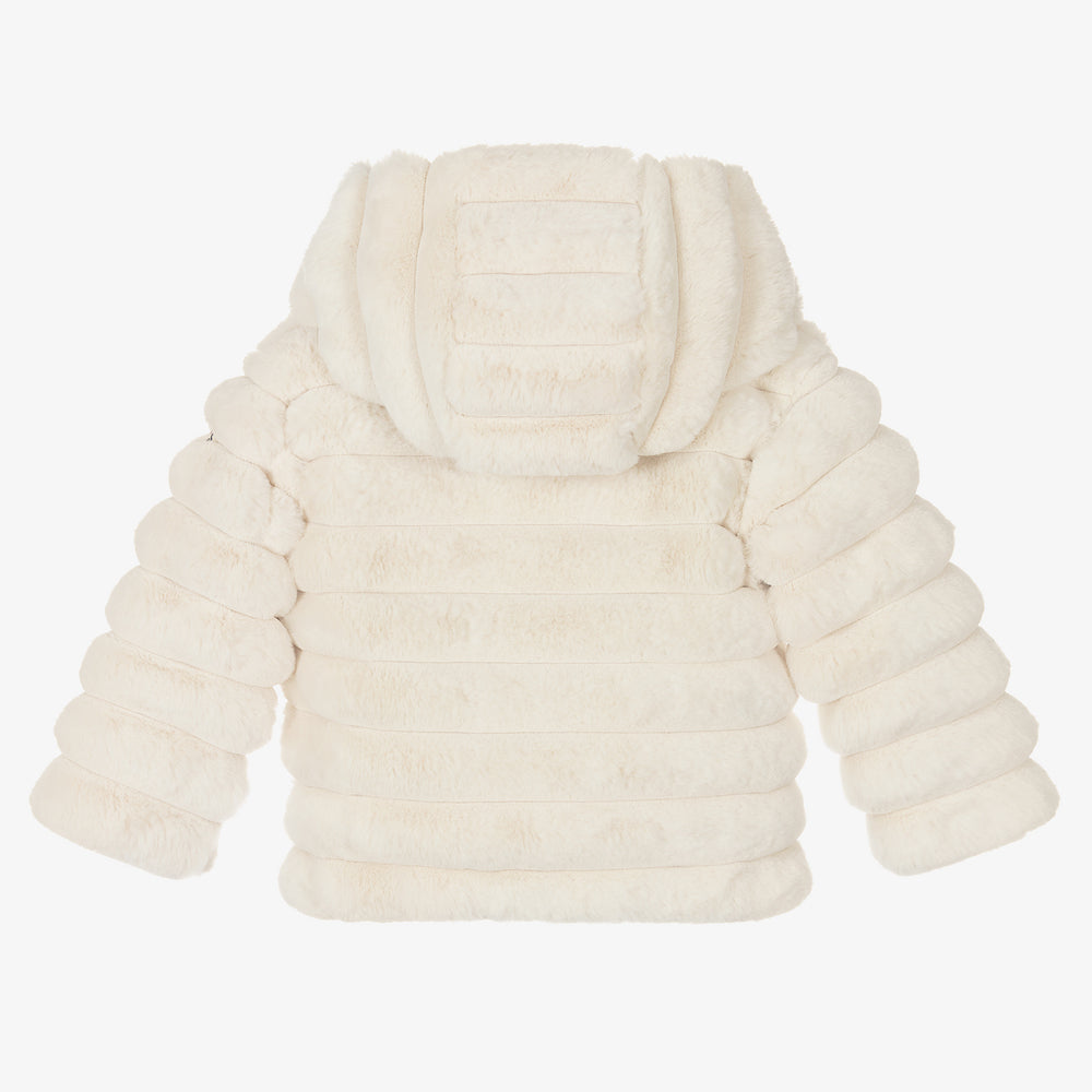 Baby Girls White "LATIFE" Padded Down Jacket