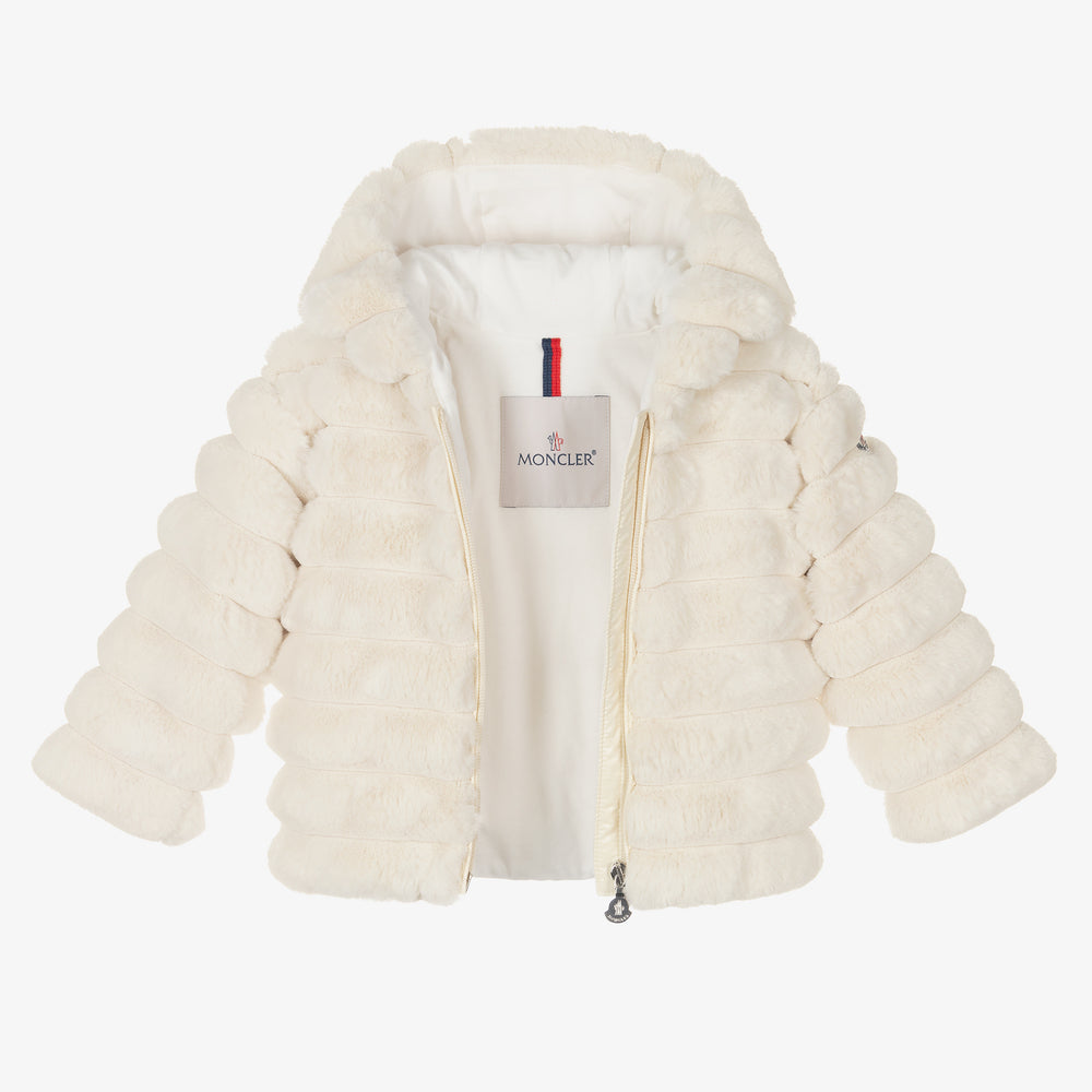 Baby Girls White "LATIFE" Padded Down Jacket