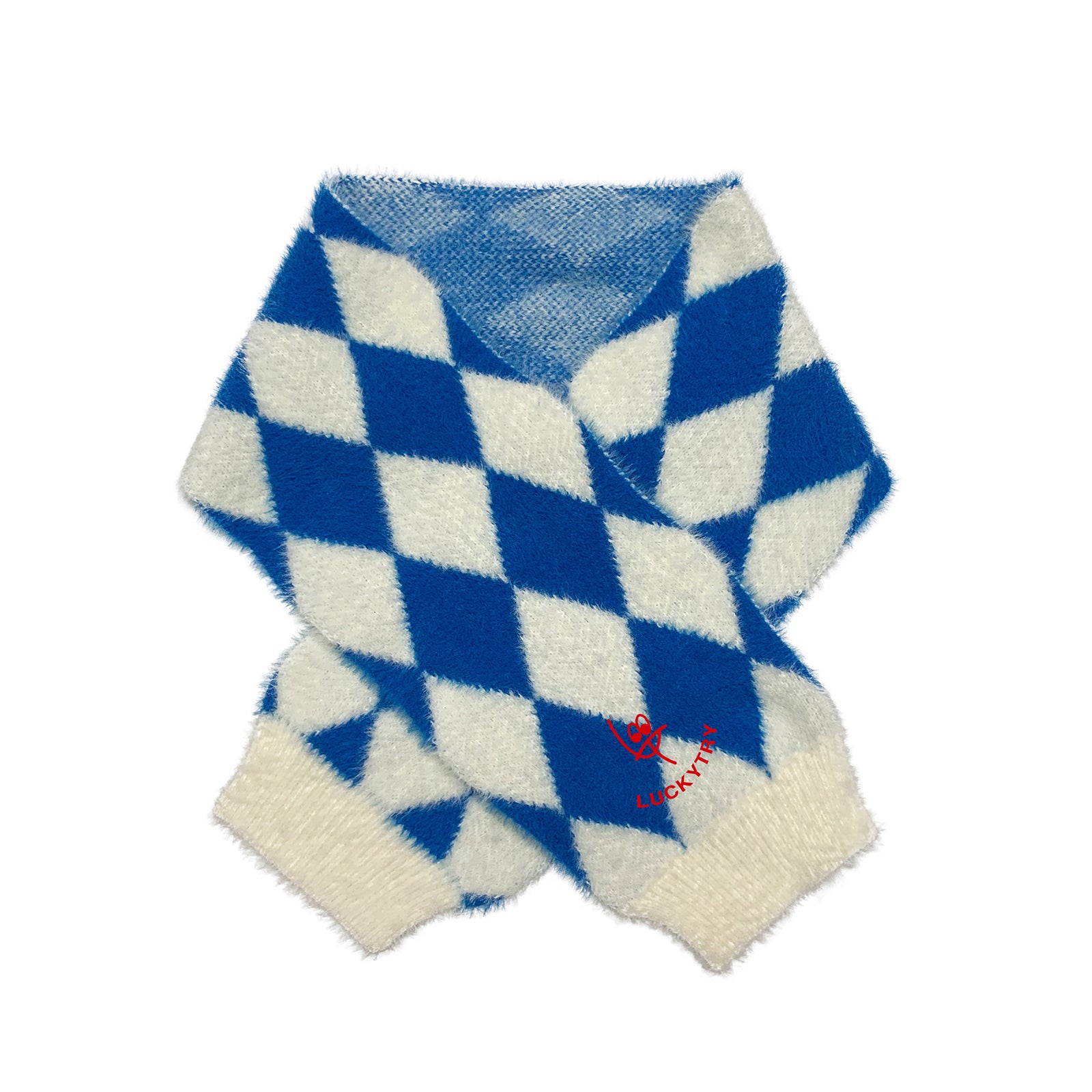 Boys & Girls Blue Check Hat & Scarf Set