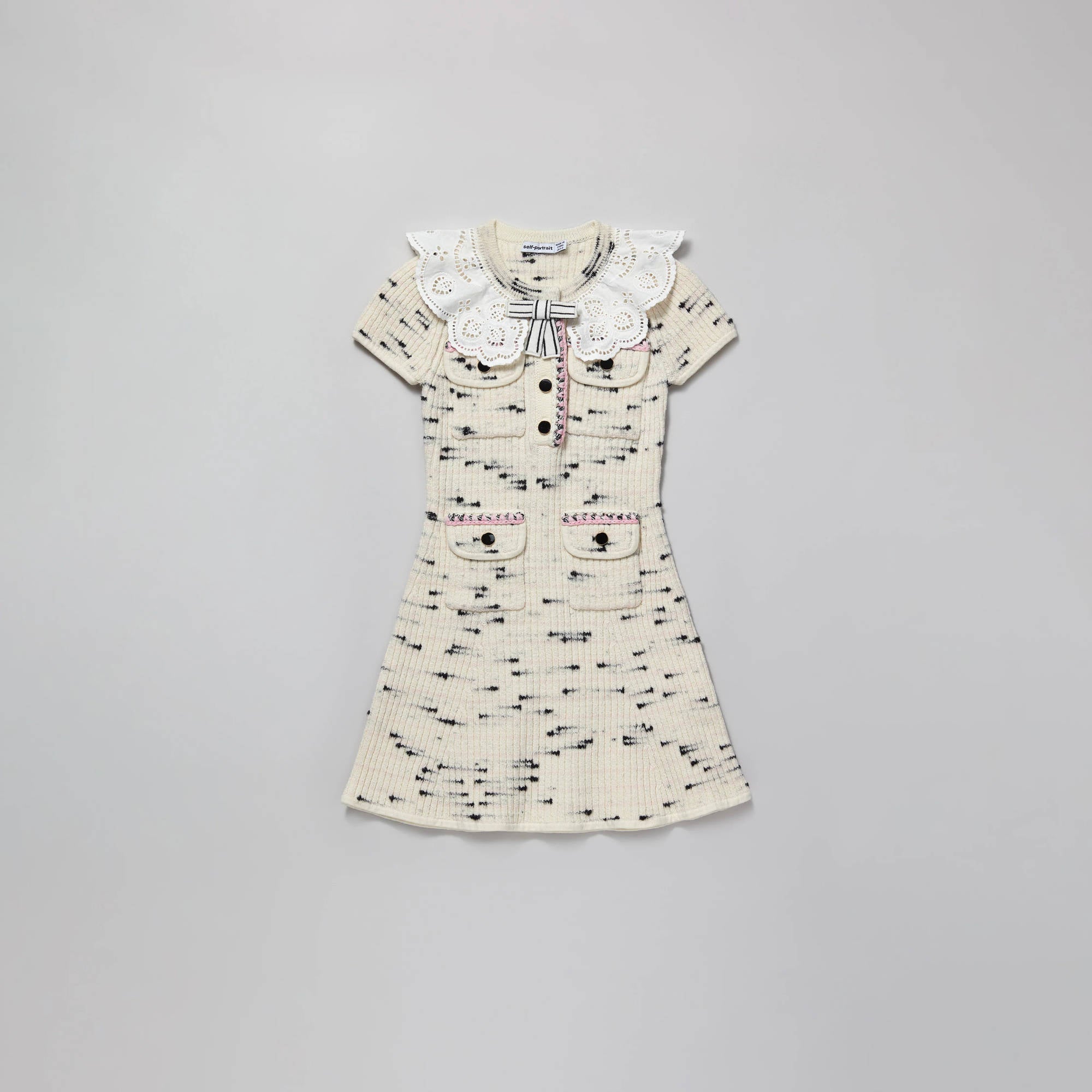 Girls Ivory Knit Dress