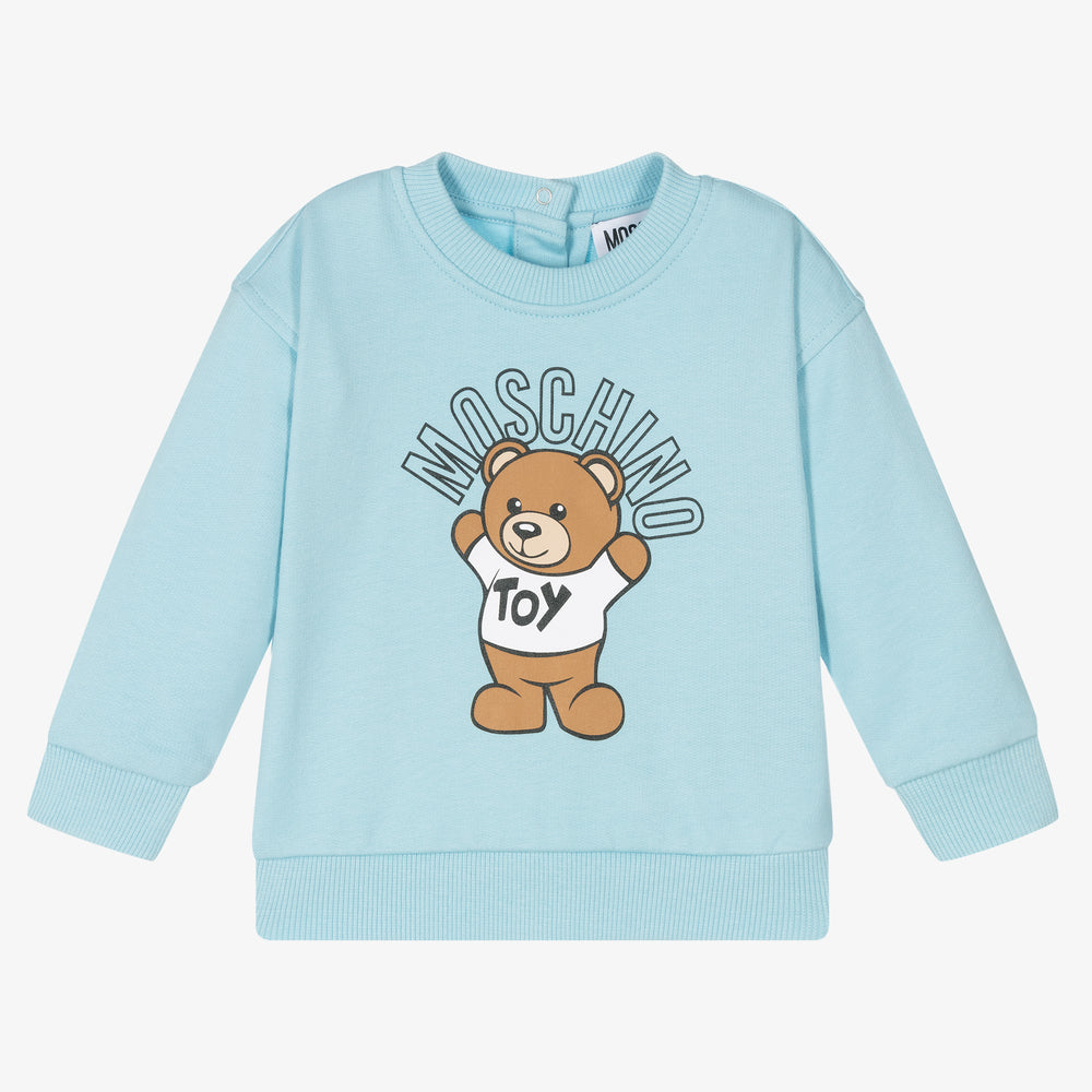 Baby Boys & Girls Blue Cotton Sweatshirt