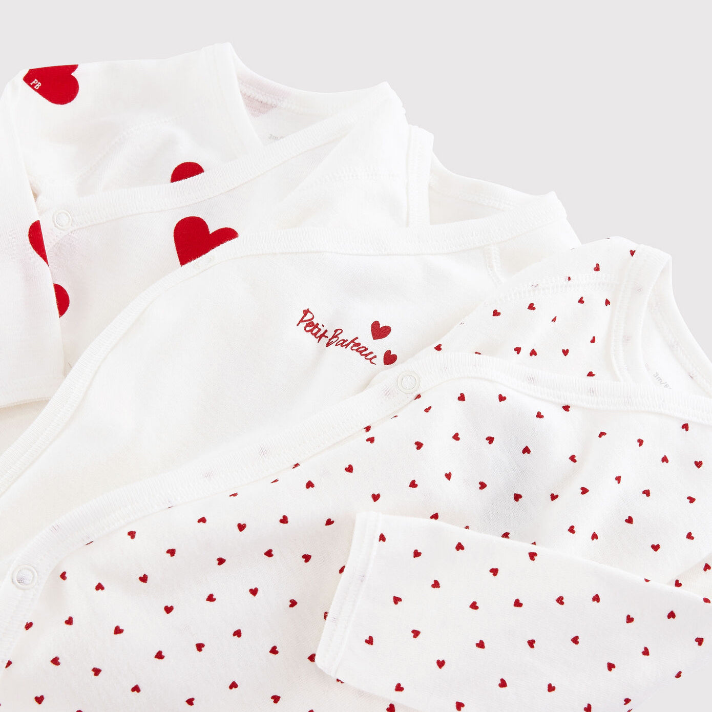 Baby Boys & Girls White Cotton Babysuit(3 Pack)