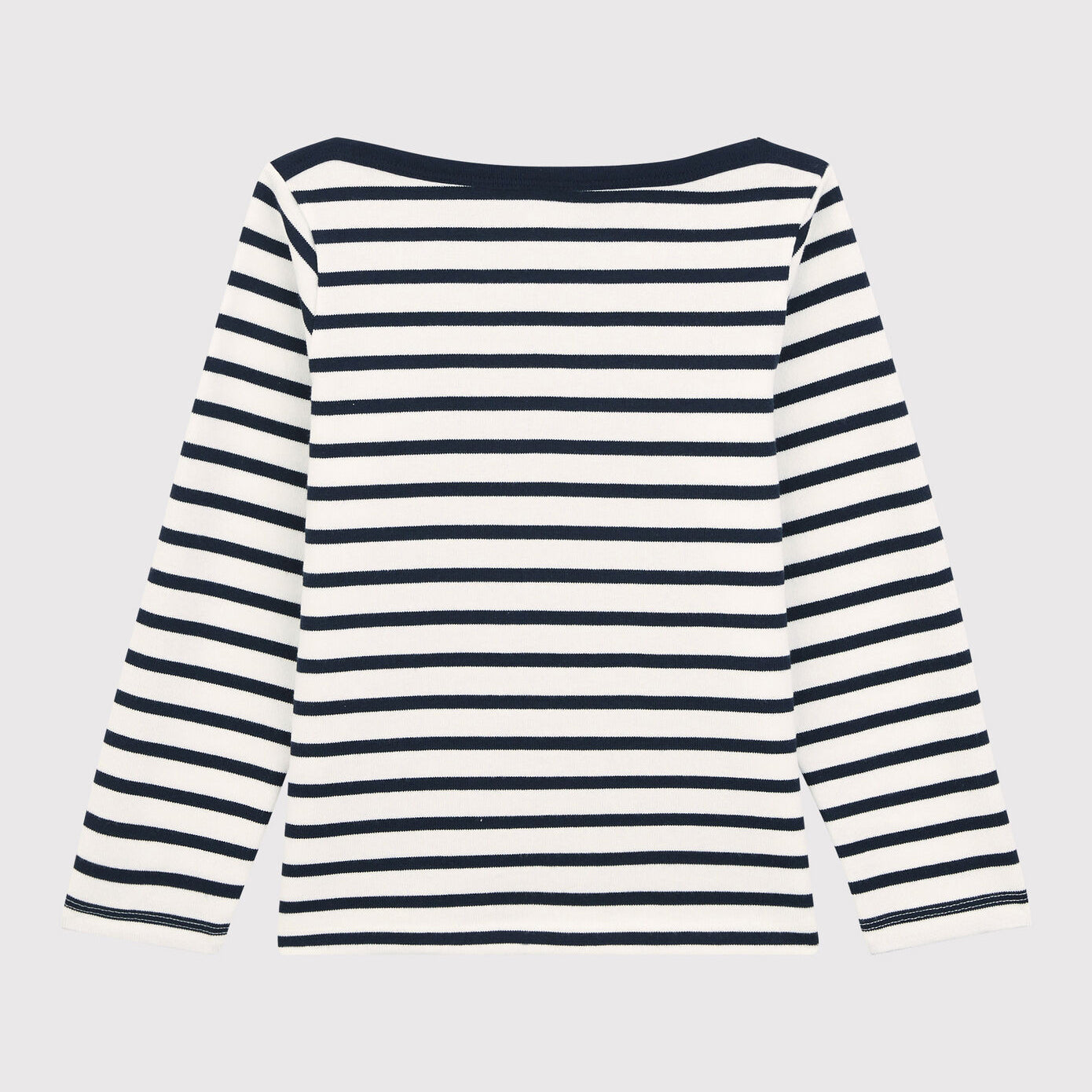 Boys Navy Stripes Cotton T-Shirt