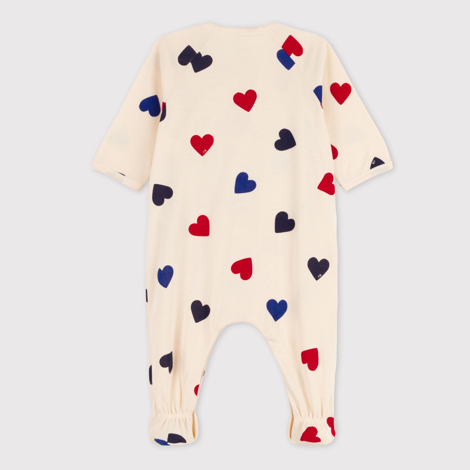 Baby Boys & Girls White Heart Cotton Babysuit