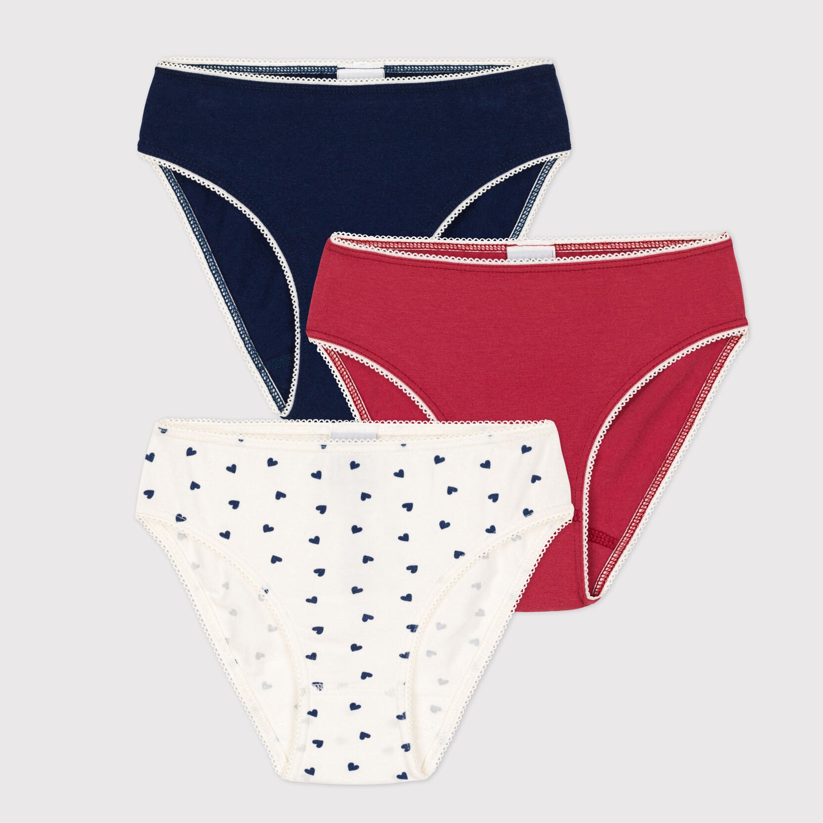 Girls Multicolor Cotton Underwear Set(3 Pack)