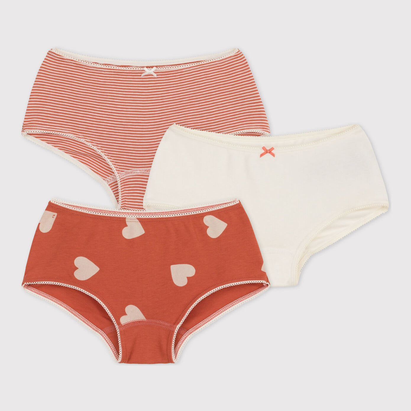 Girls Multicolor Cotton Underwear Set(3 Pack)