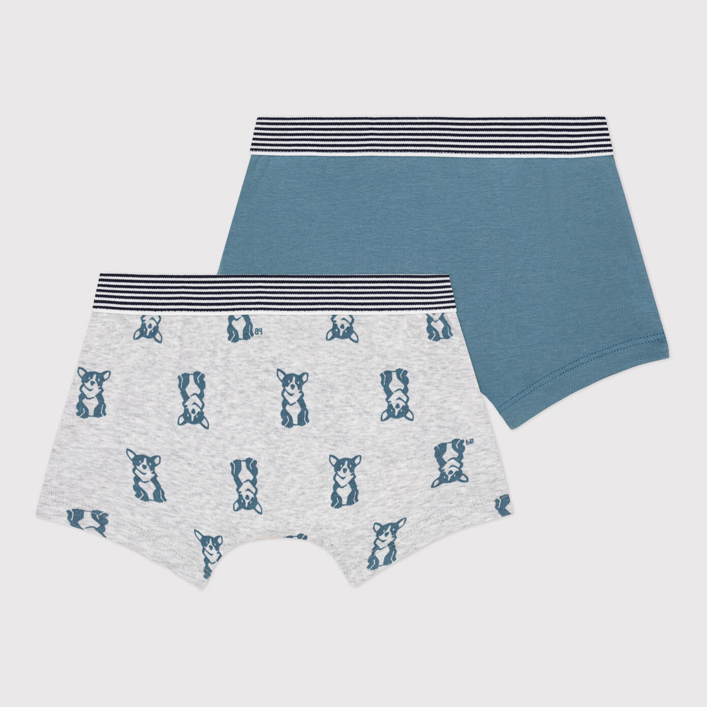 Boys Blue Cotton Underwear Set(2 Pack)