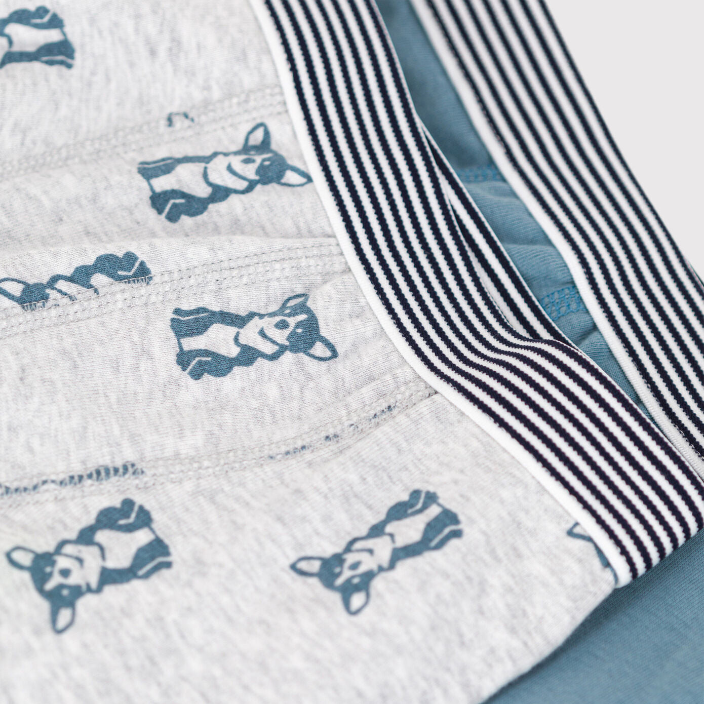 Boys Blue Cotton Underwear Set(2 Pack)