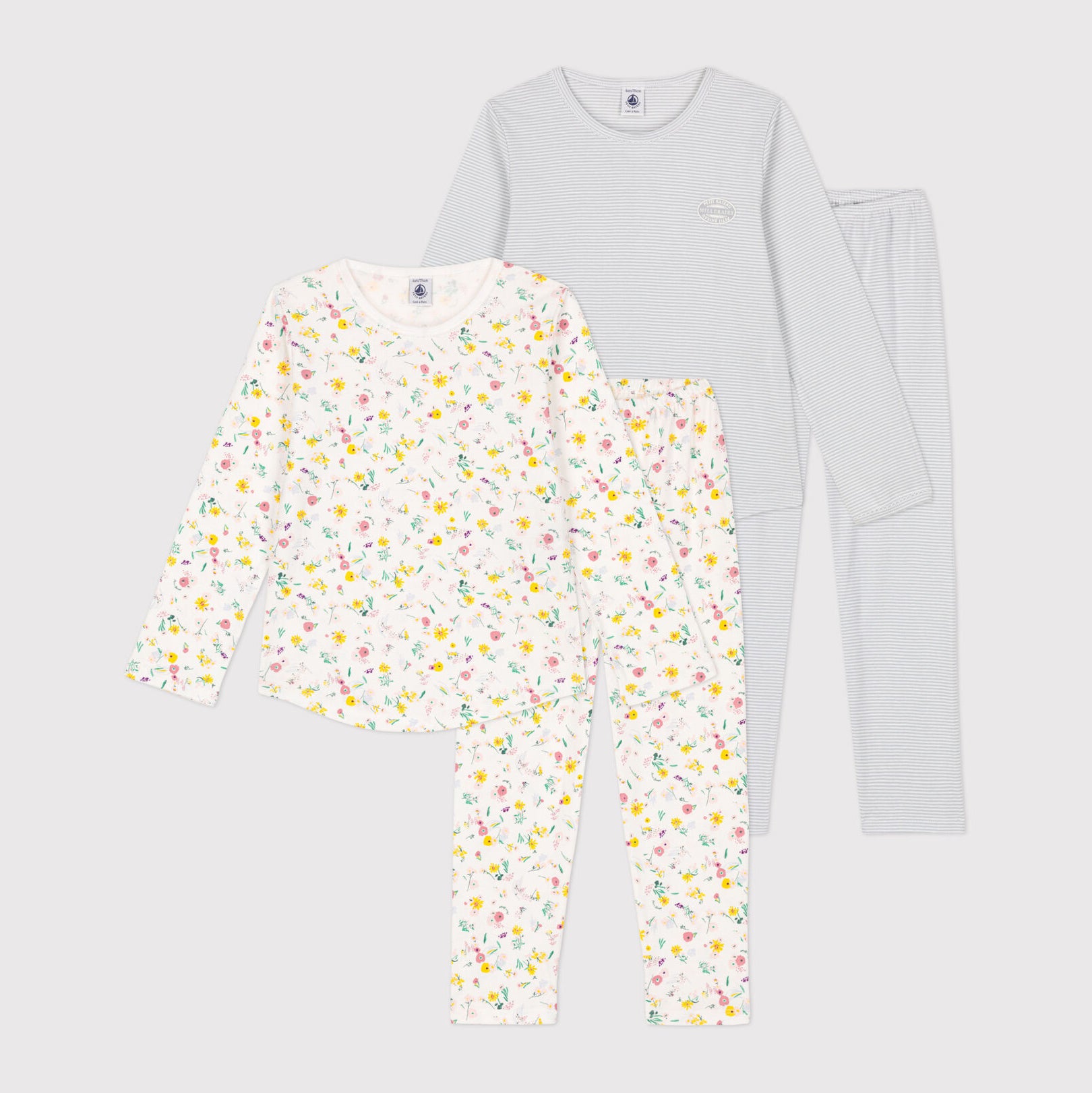 Girls Multicolor Cotton Nightwear Set(2 Pack)