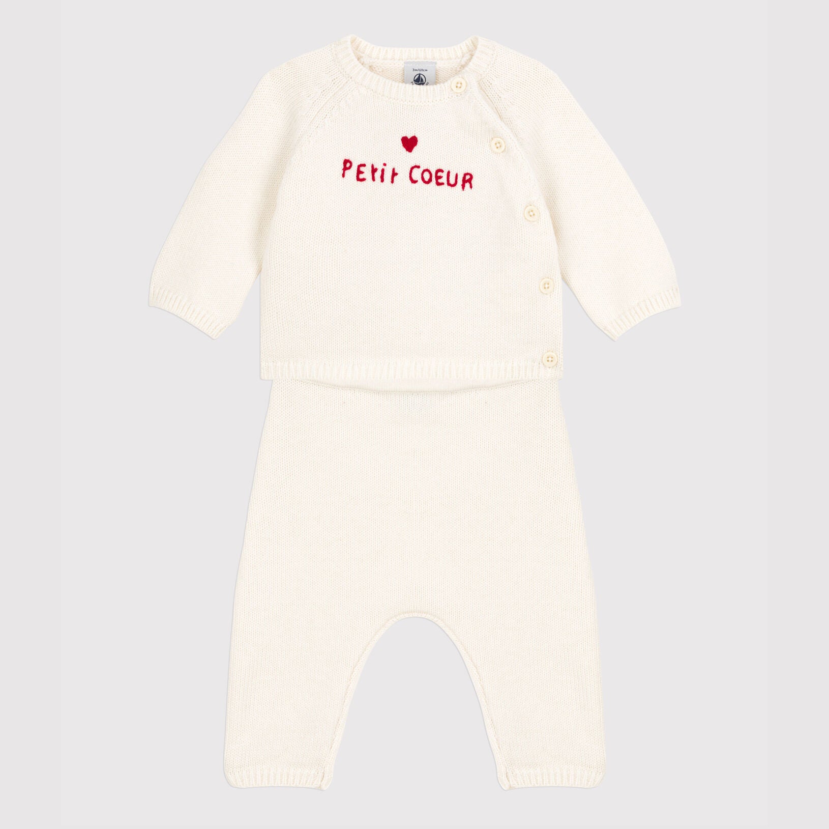 Baby Boys & Girls White Logo Wool Set