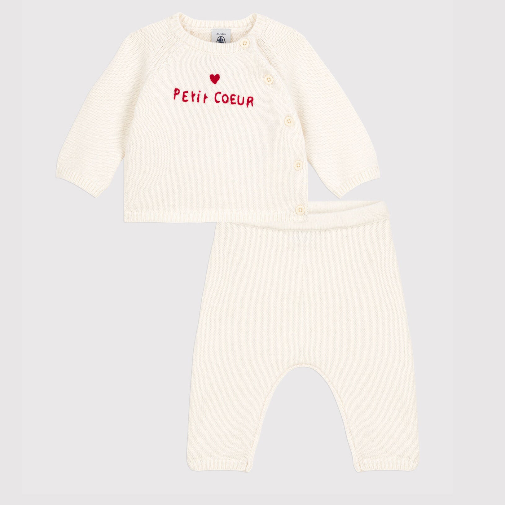 Baby Boys & Girls White Logo Wool Set