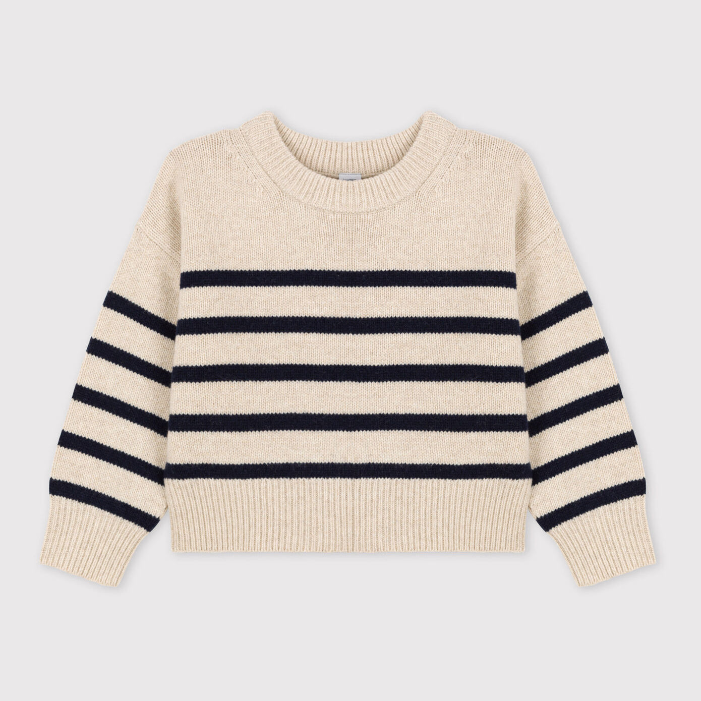 Girls Ivory Stripes Sweater
