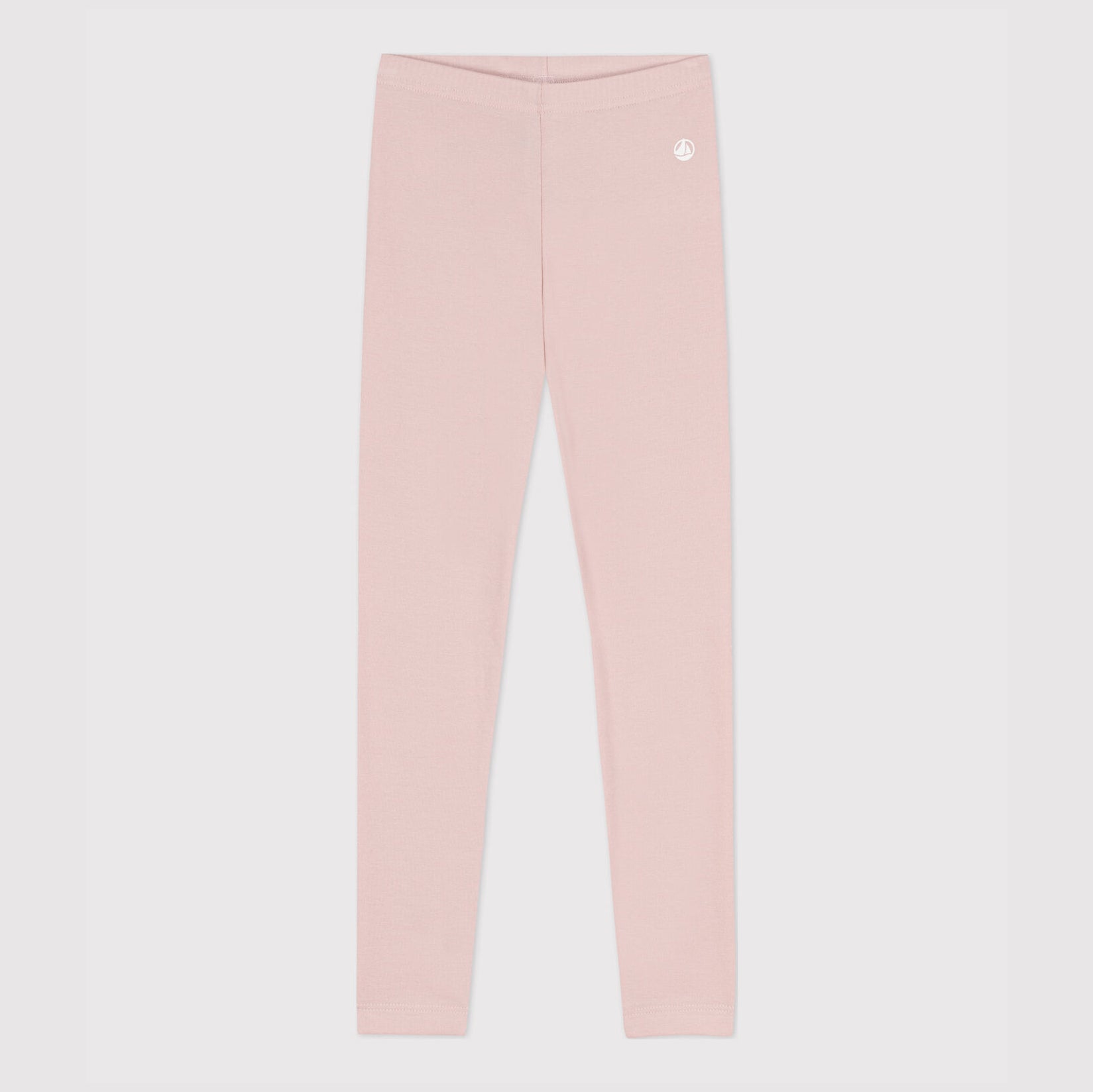 Girls Pink Logo Cotton Leggings