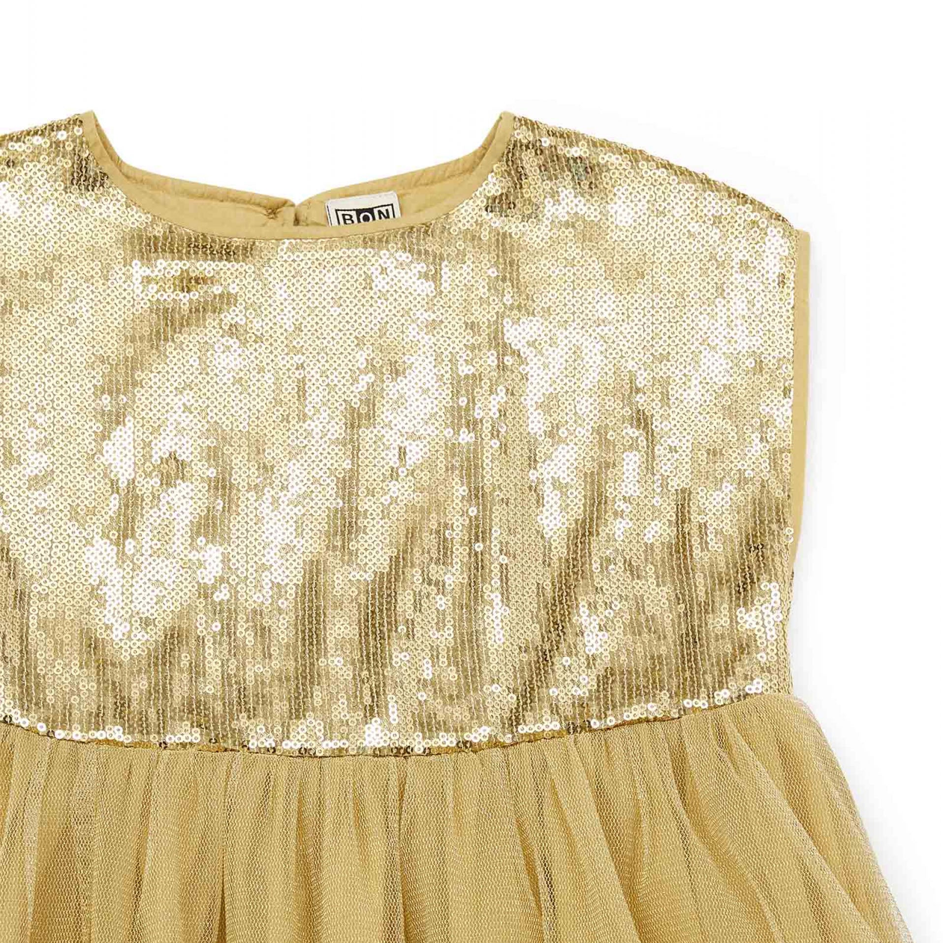 Girls Yellow Sequin Dress