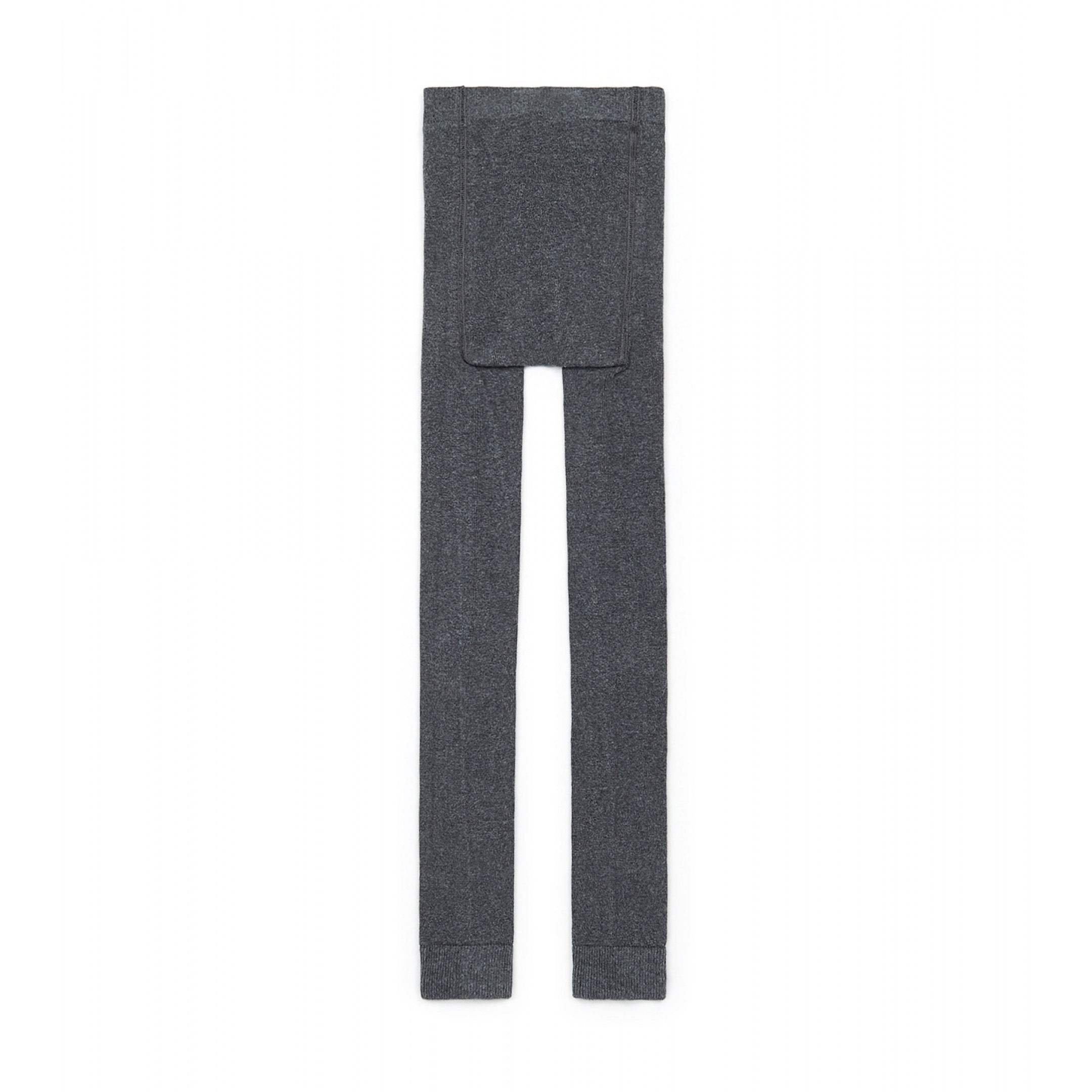 Girls Dark Grey Heart Cotton Tights