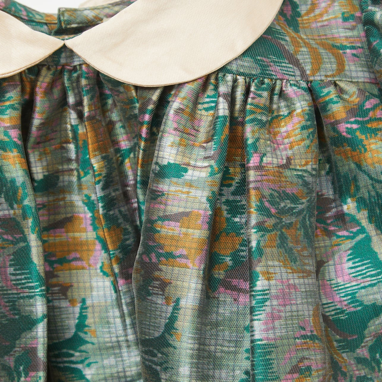 Baby Girls Green Printed Dress