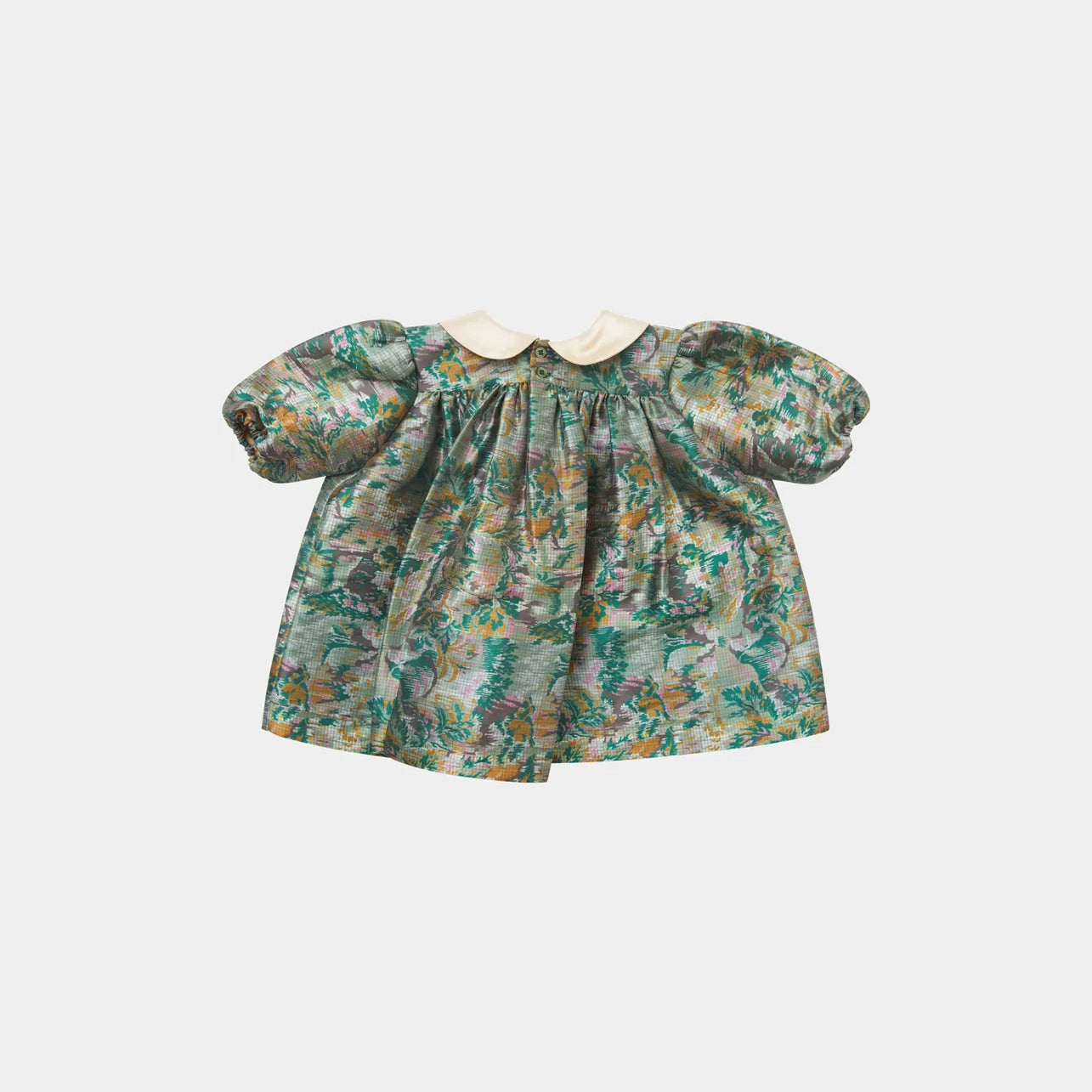 Baby Girls Green Printed Dress