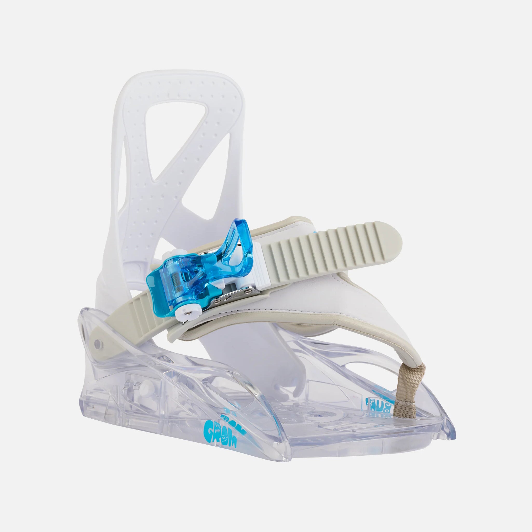 Boys & Girls White "RE:FLEX" Snowboard Bindings