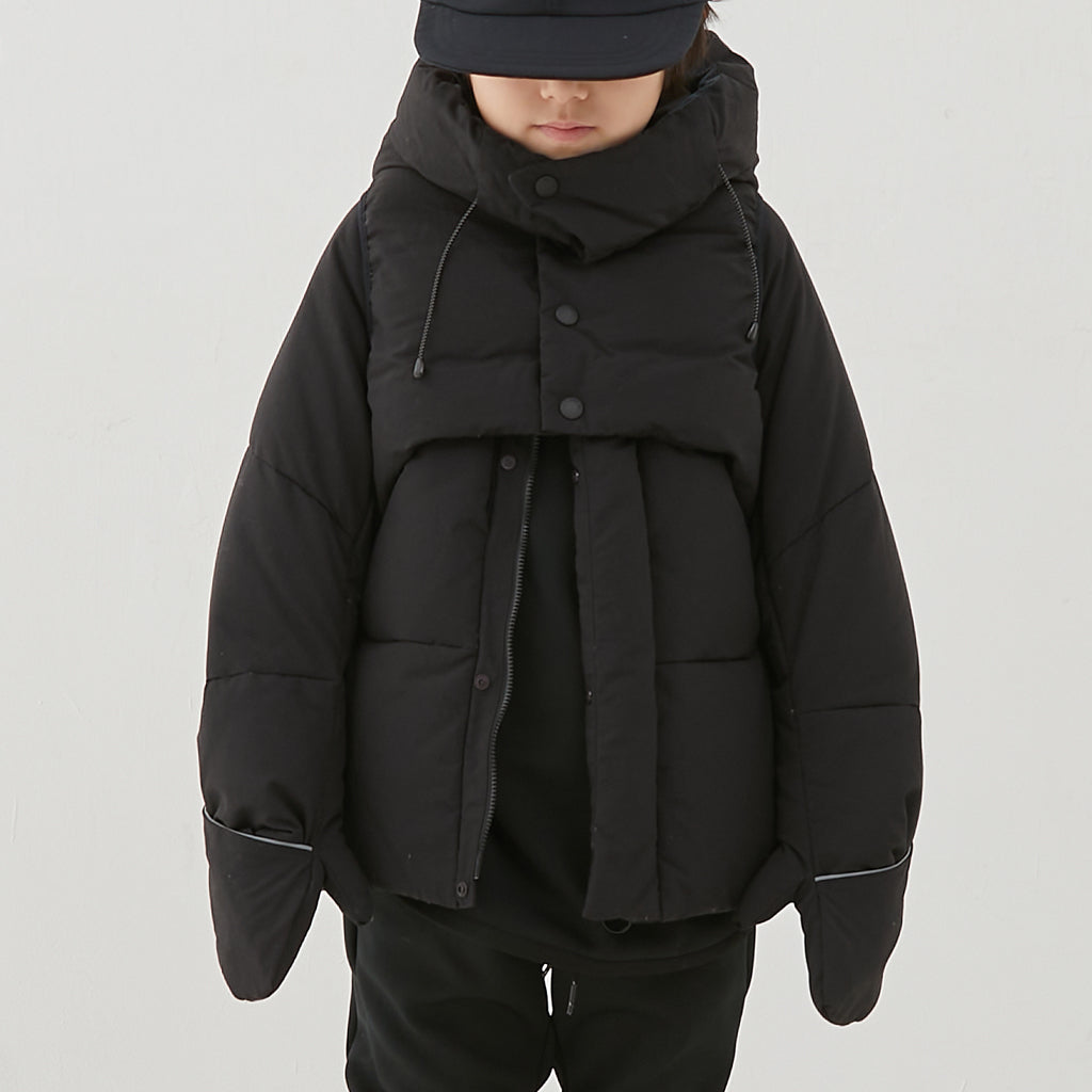 Boys & Girls Black Padded Down Jacket
