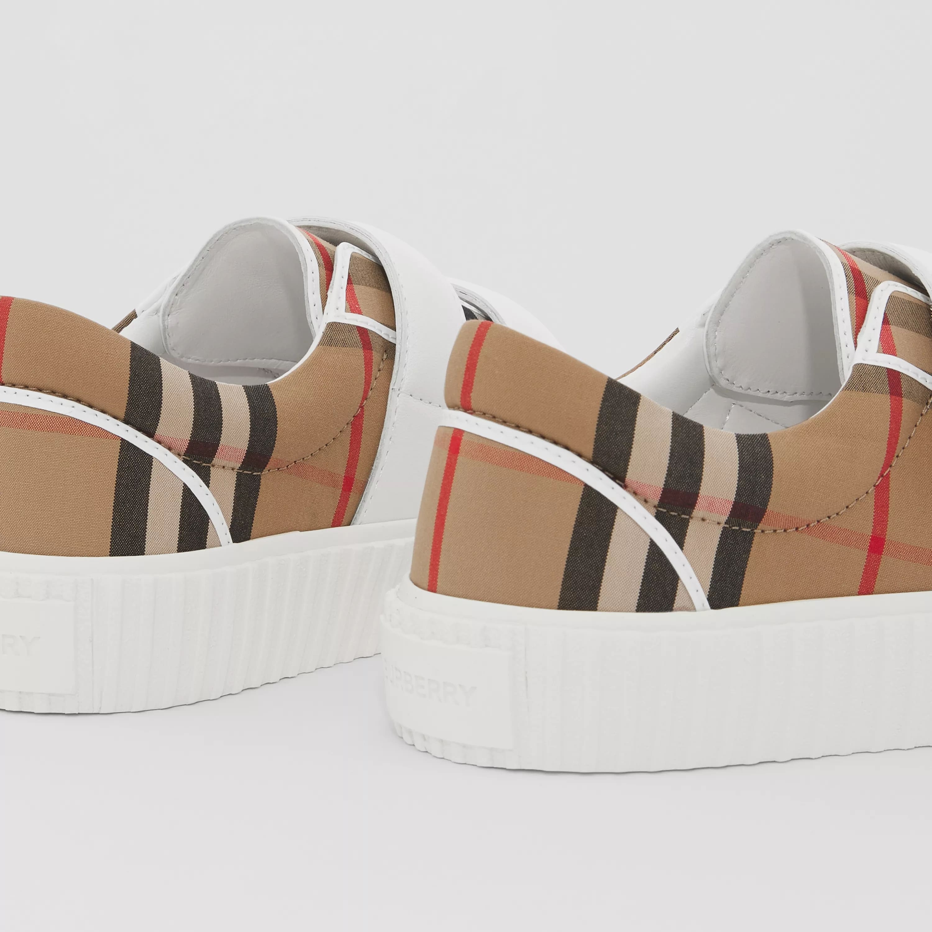 Boys & Girls Beige Check Shoes