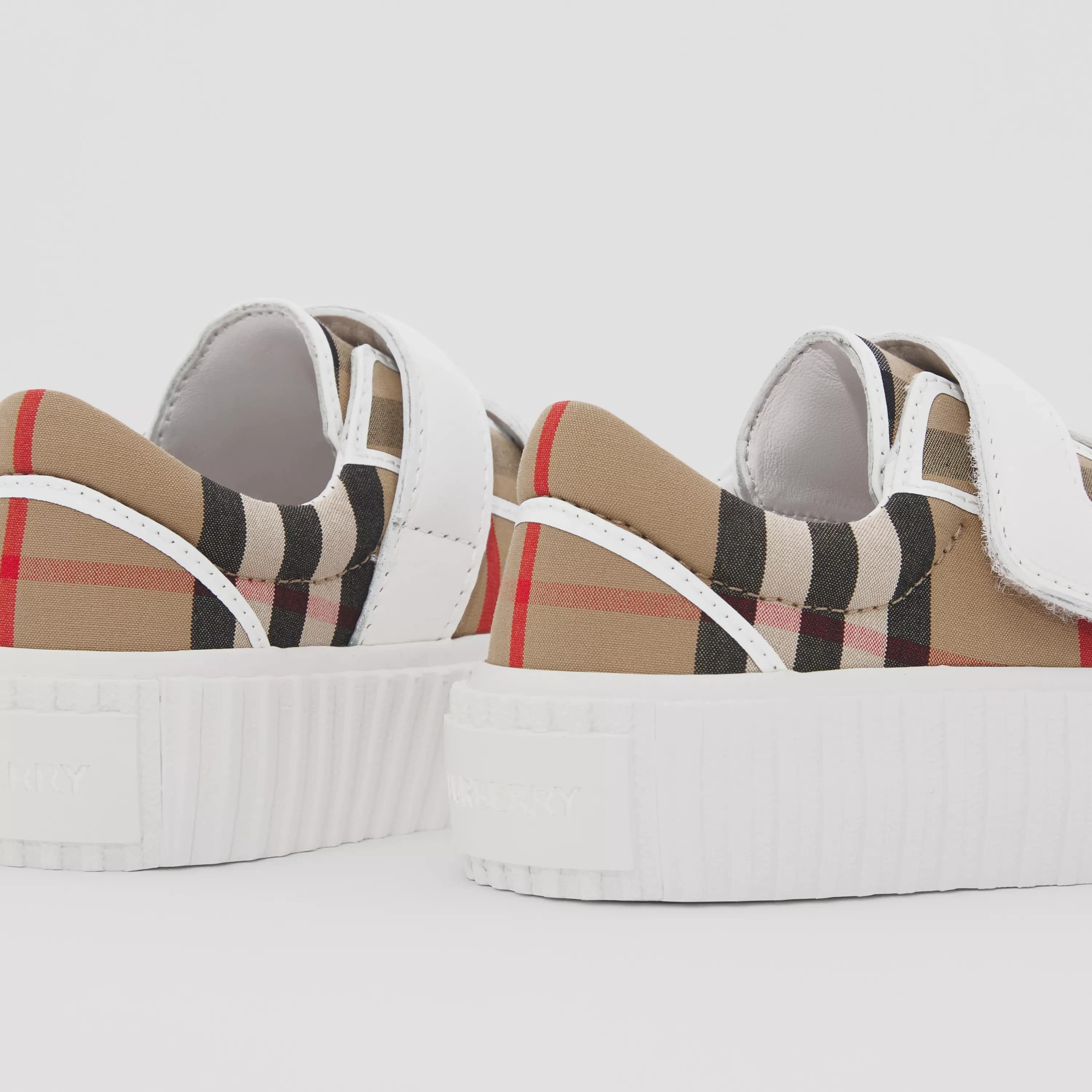 Baby Boys & Girls Beige Check Shoes