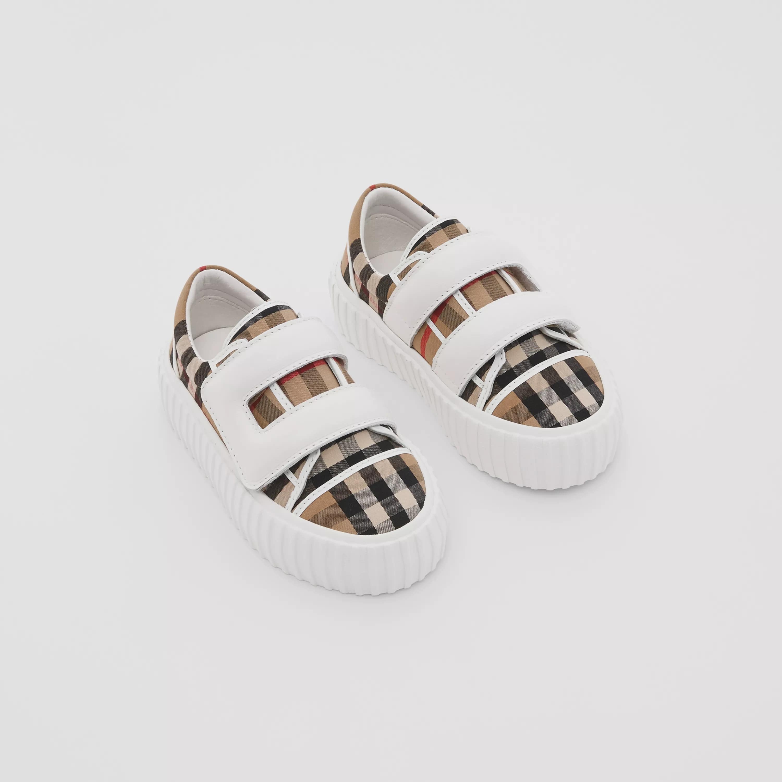 Baby Boys & Girls Beige Check Shoes