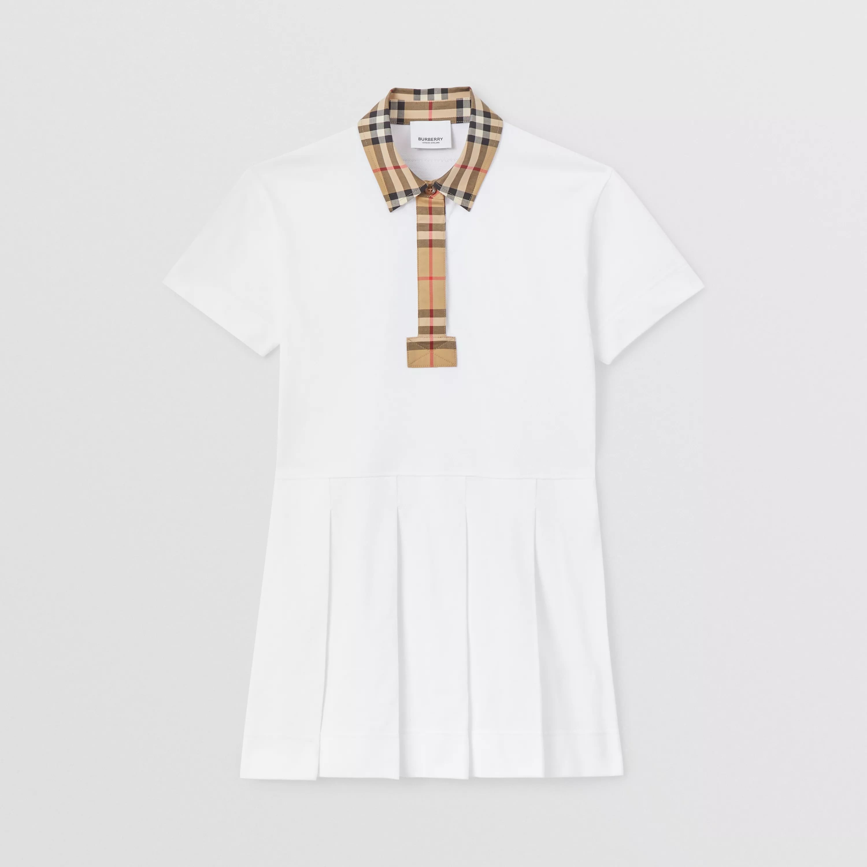 Girls White Cotton Dress