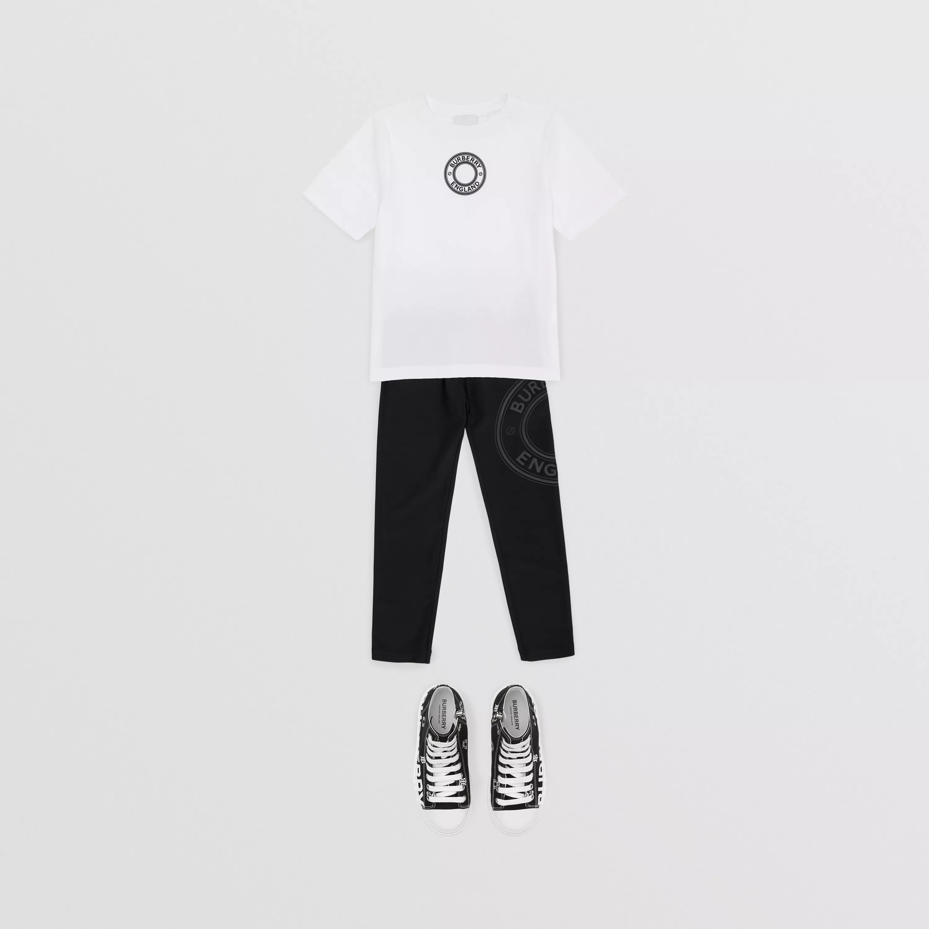 Girls Black Logo Leggings