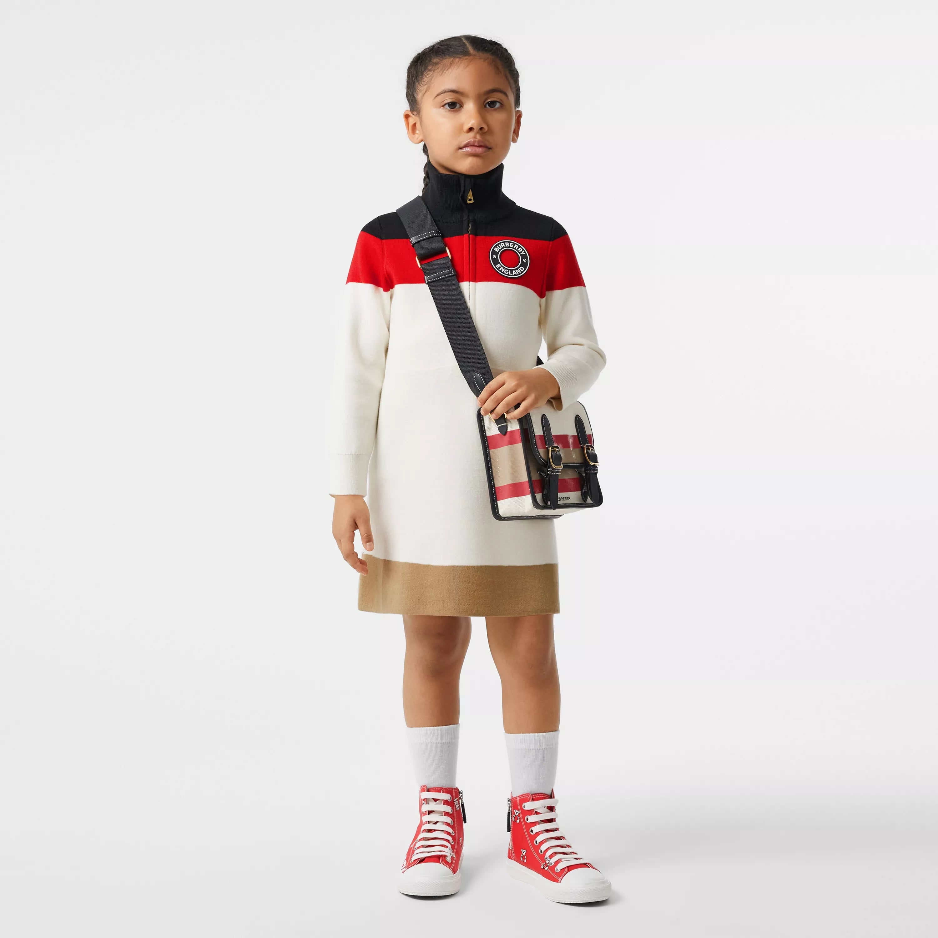 Girls White Wool Dress