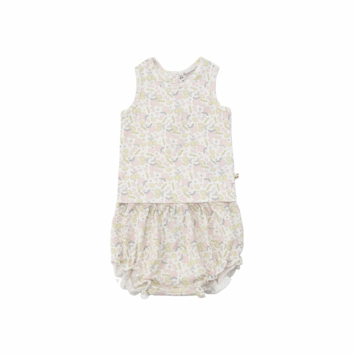 Baby Girls White Printed Cotton Set