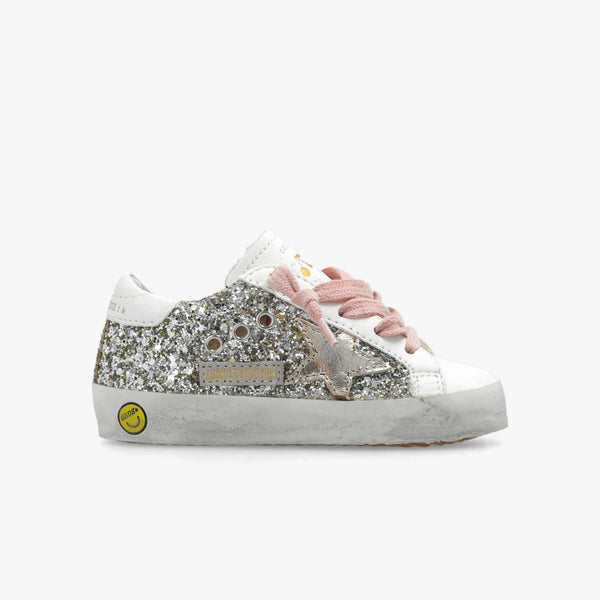 Baby Girls White Glitter Shoes