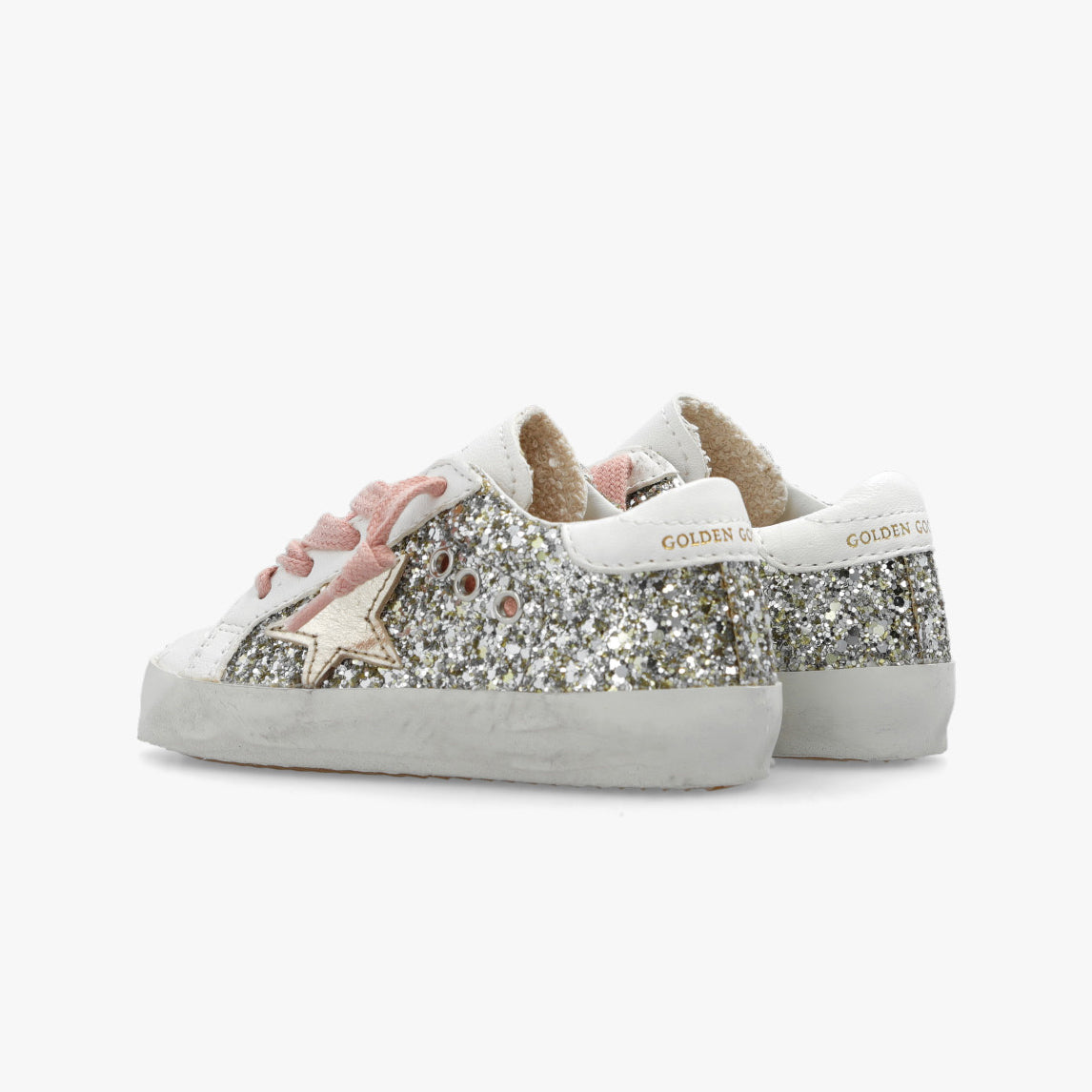 Baby Girls White Glitter Shoes