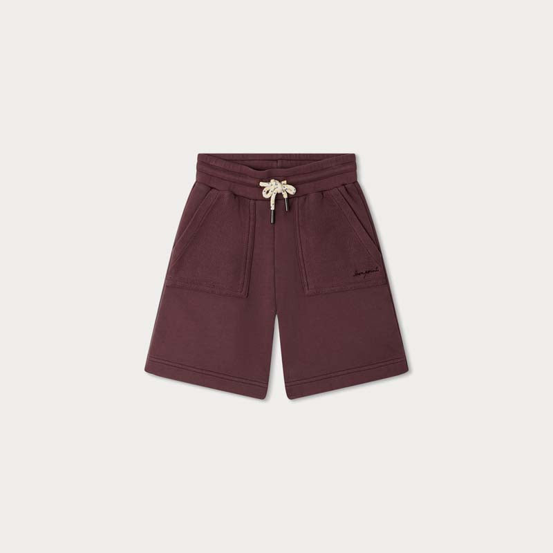 Boys & Girls Dark Red Cotton Shorts