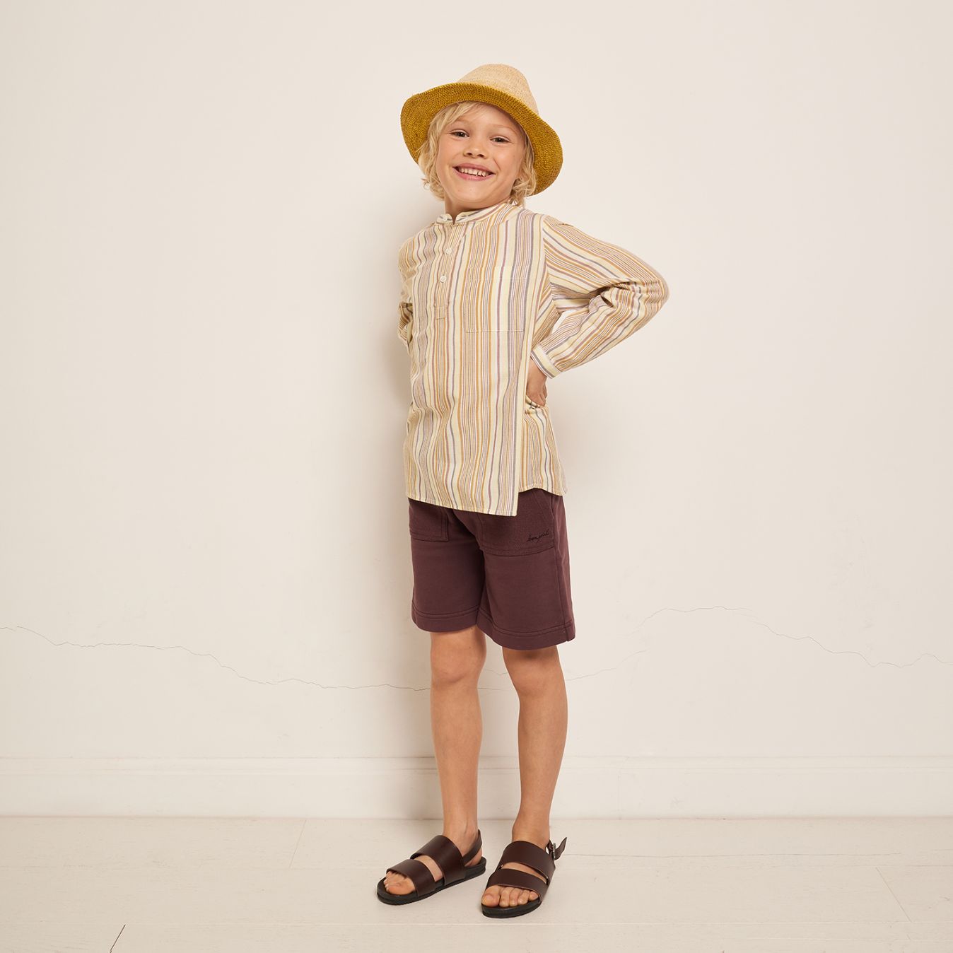 Boys & Girls Dark Red Cotton Shorts