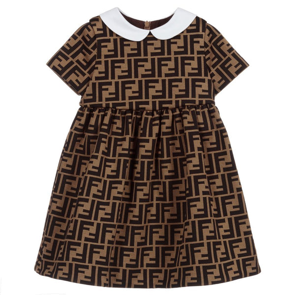 Baby Girls Brown Logo Dress