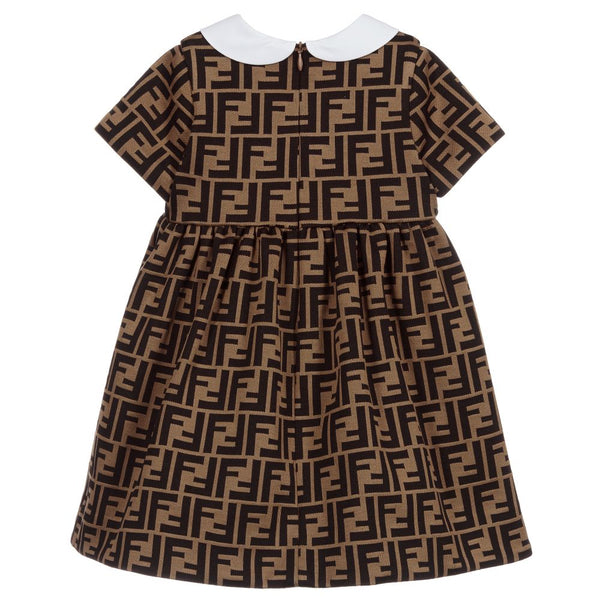 Baby Girls Brown Logo Dress