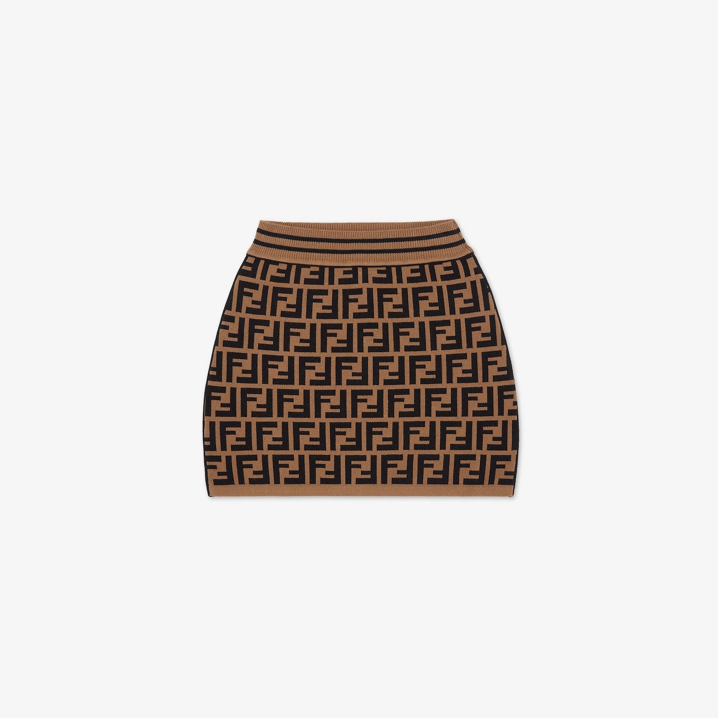Girls Brown Logo Knit Skirt