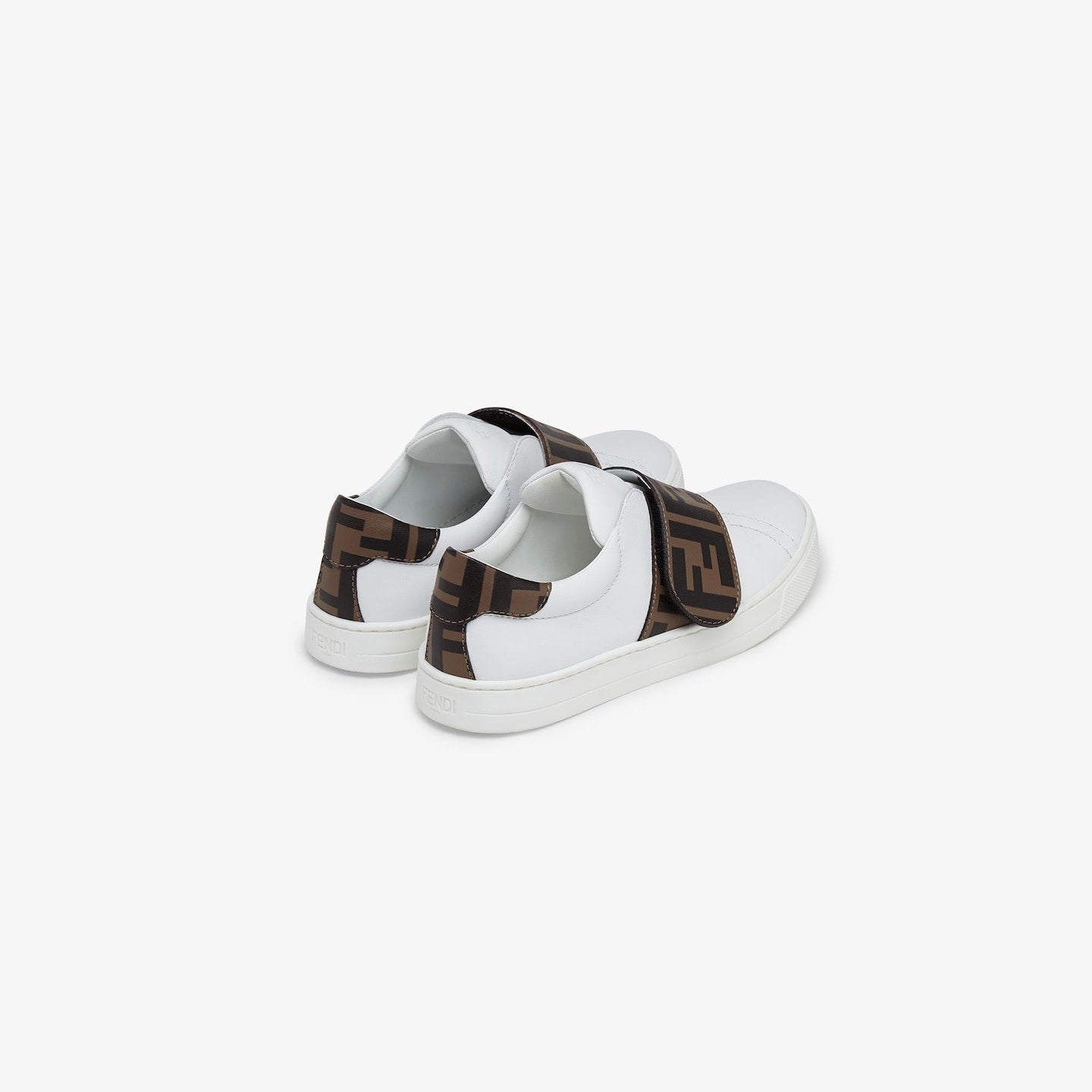 Boys & Girls White Logo Shoes