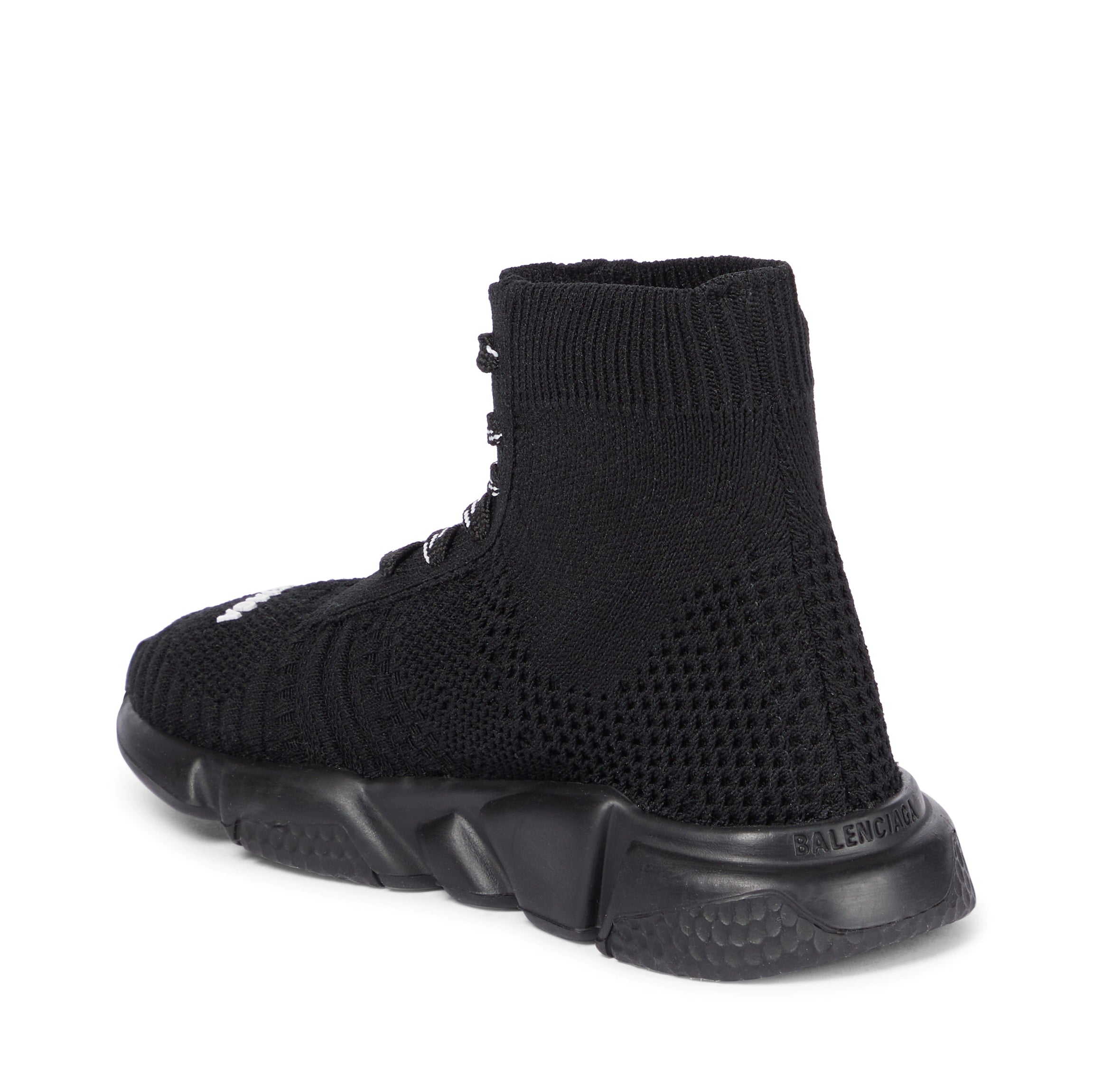 Boys & Girls Black Logo Shoes