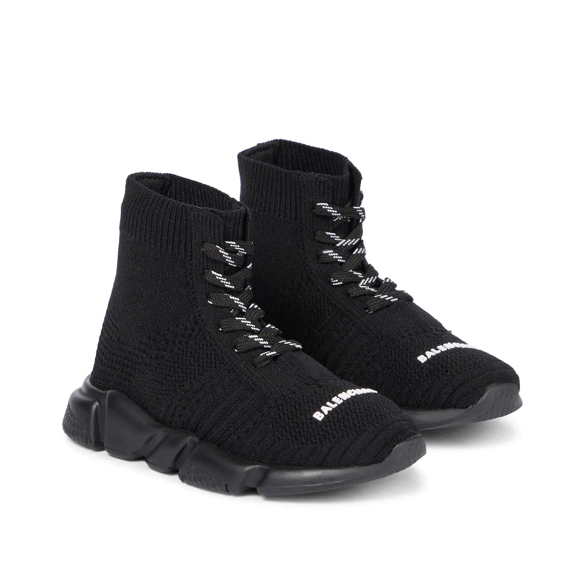 Boys & Girls Black Logo Shoes